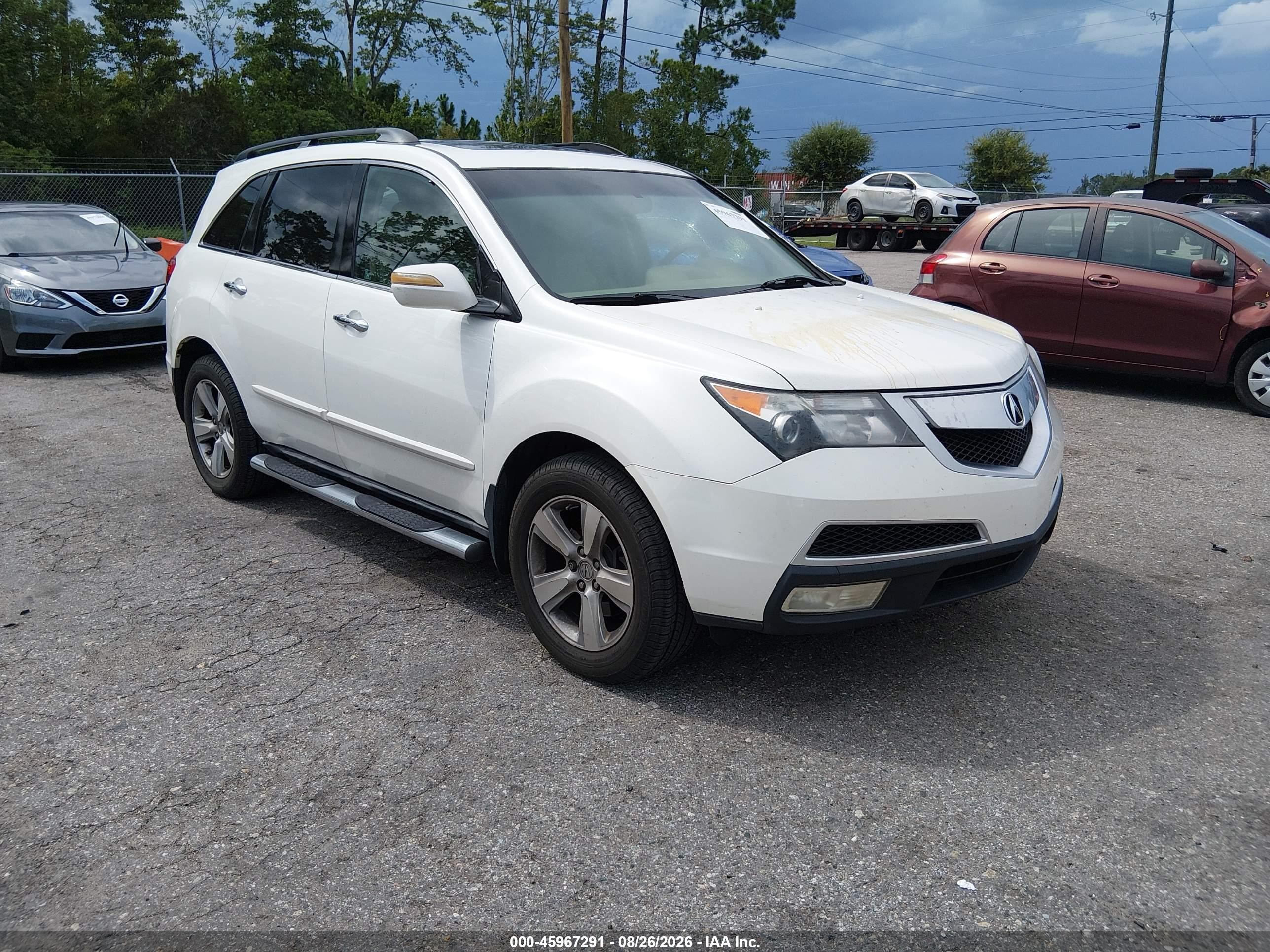 2010 Acura Mdx Technology Package White vin: 2HNYD2H62AH514838