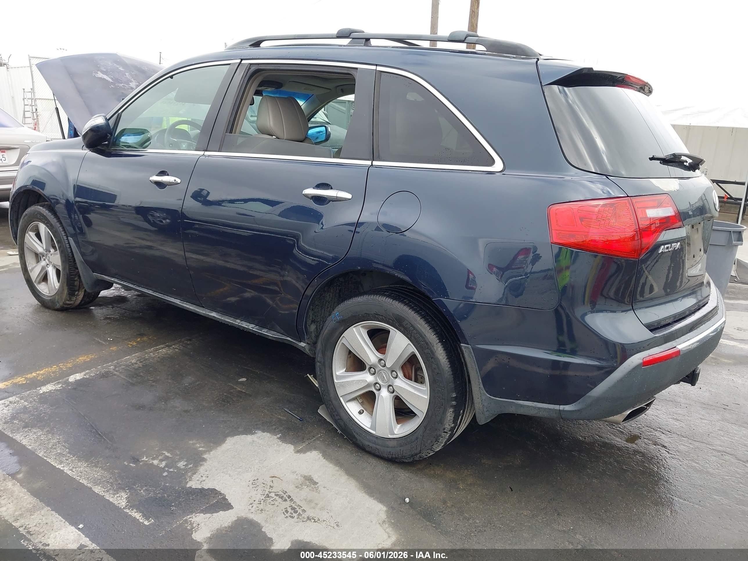 2010 Acura Mdx Technology Package Blue vin: 2HNYD2H62AH523054