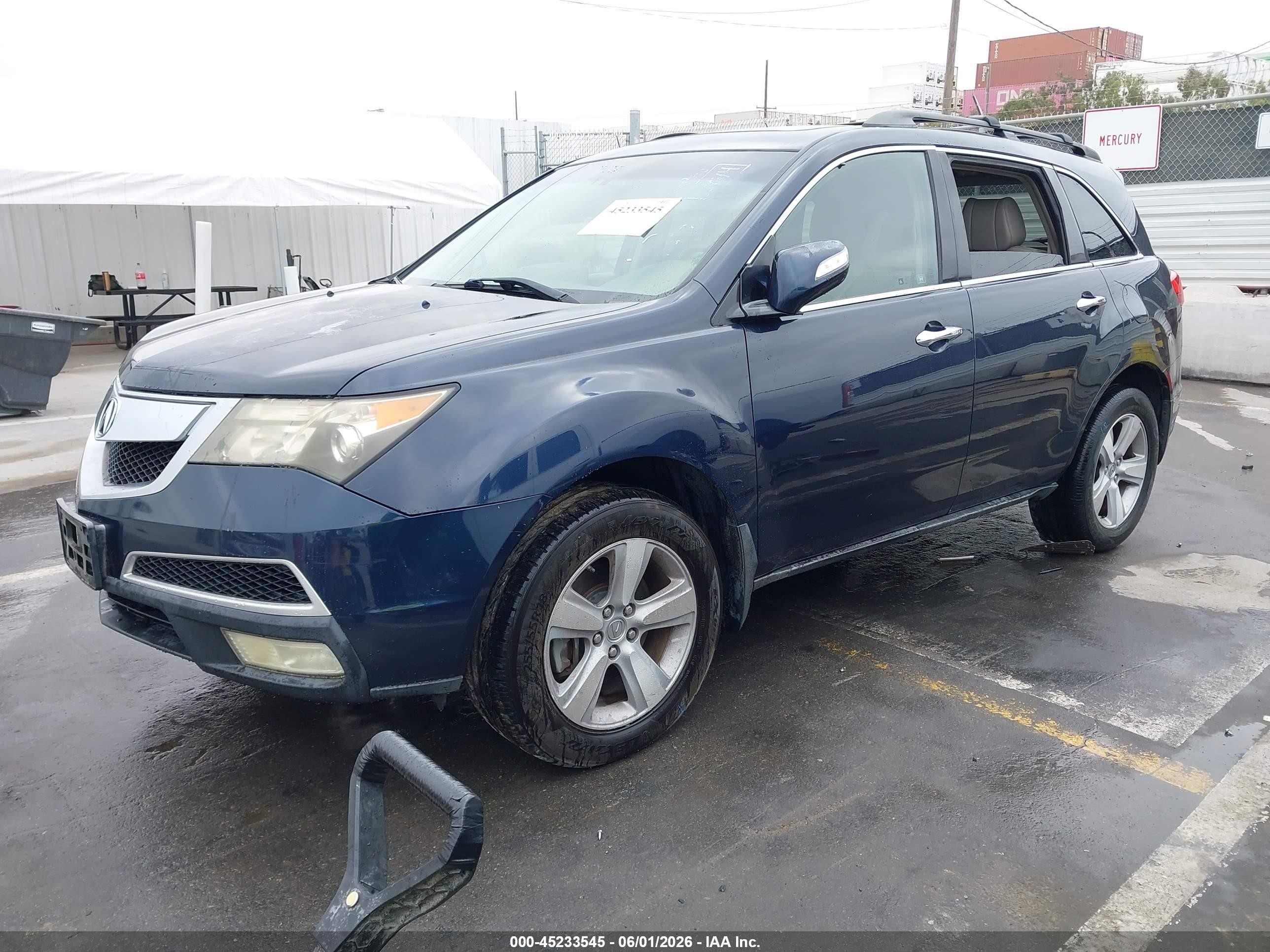 2010 Acura Mdx Technology Package Blue vin: 2HNYD2H62AH523054