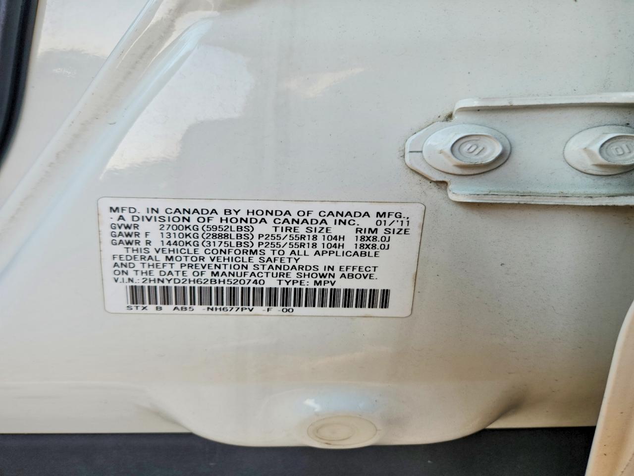 2011 Acura Mdx Technology White vin: 2HNYD2H62BH520740