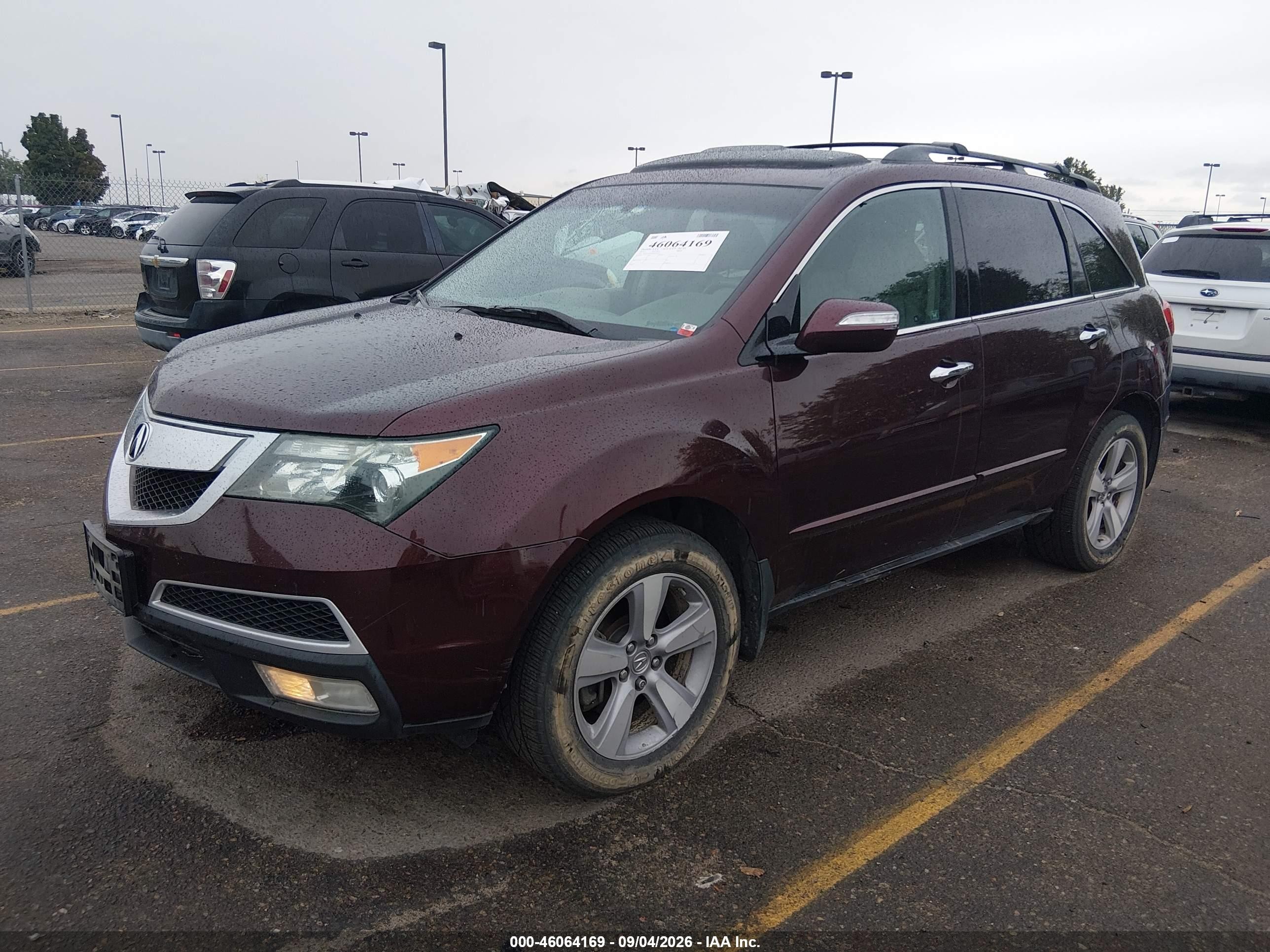 2011 Acura Mdx Technology Package Maroon vin: 2HNYD2H63BH524022