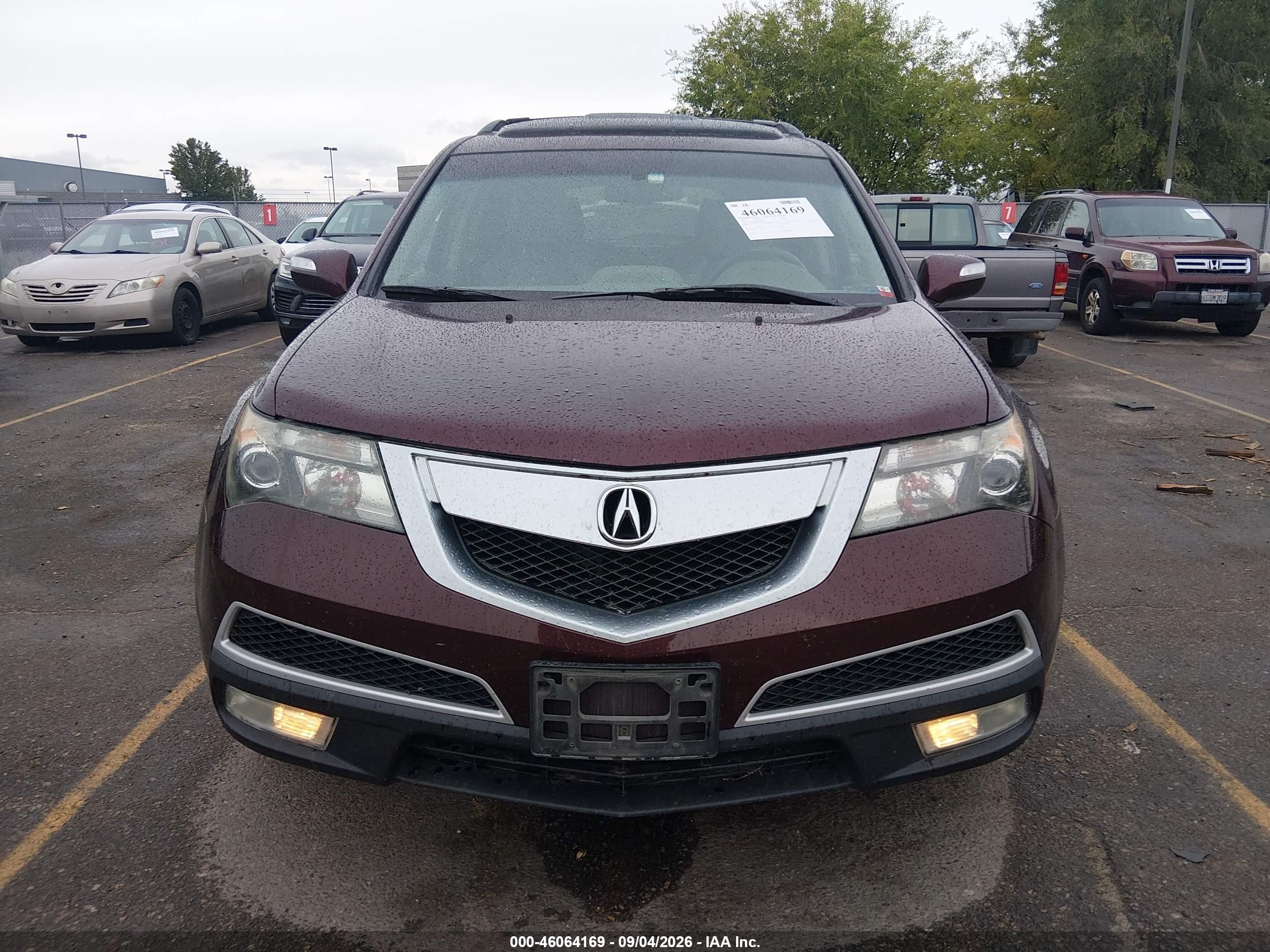 2011 Acura Mdx Technology Package Maroon vin: 2HNYD2H63BH524022