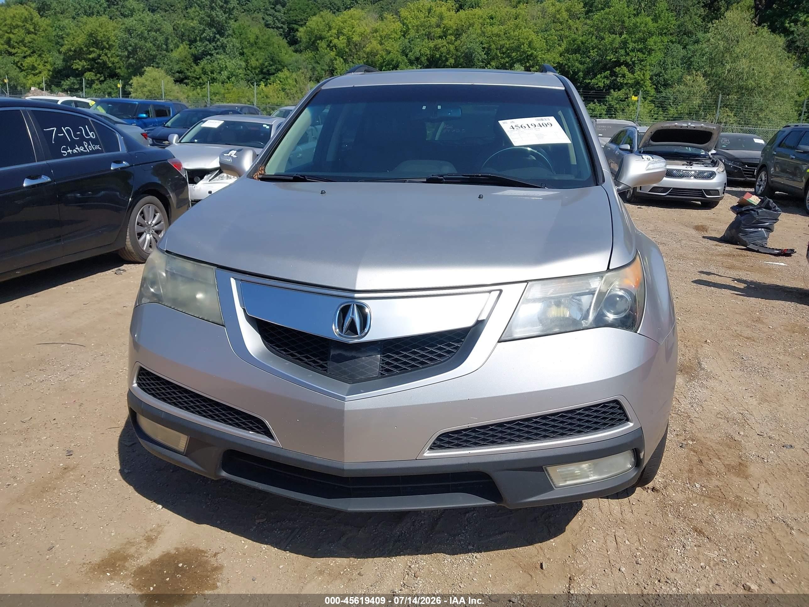 2012 Acura Mdx Advance Package Серебряный vin: 2HNYD2H63CH520635