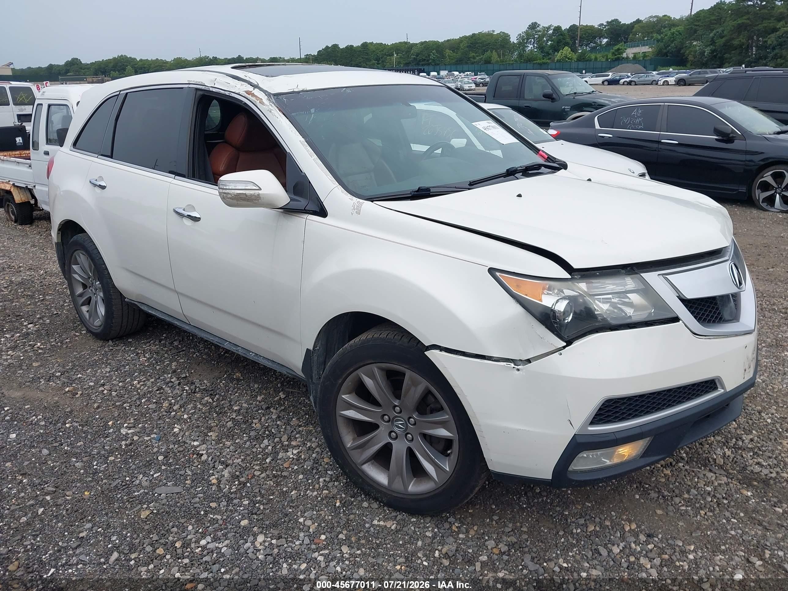 2013 Acura Mdx Advance Package Белый vin: 2HNYD2H63DH524704