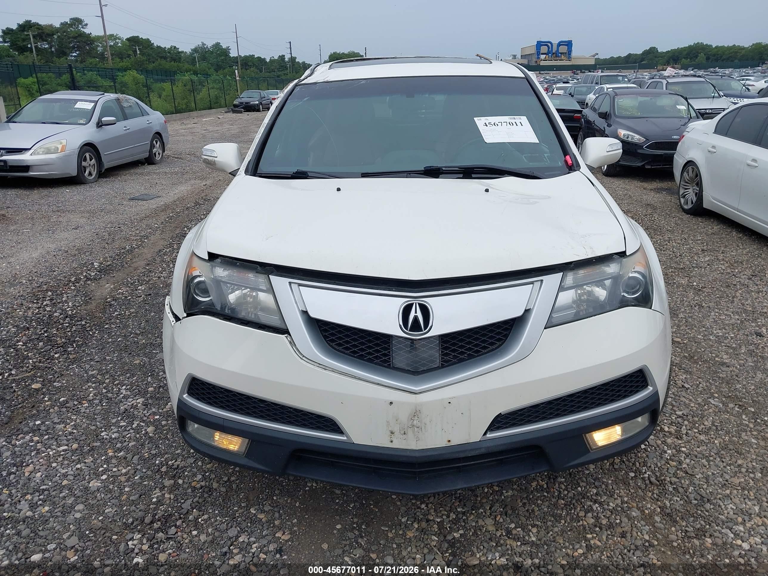 2013 Acura Mdx Advance Package White vin: 2HNYD2H63DH524704