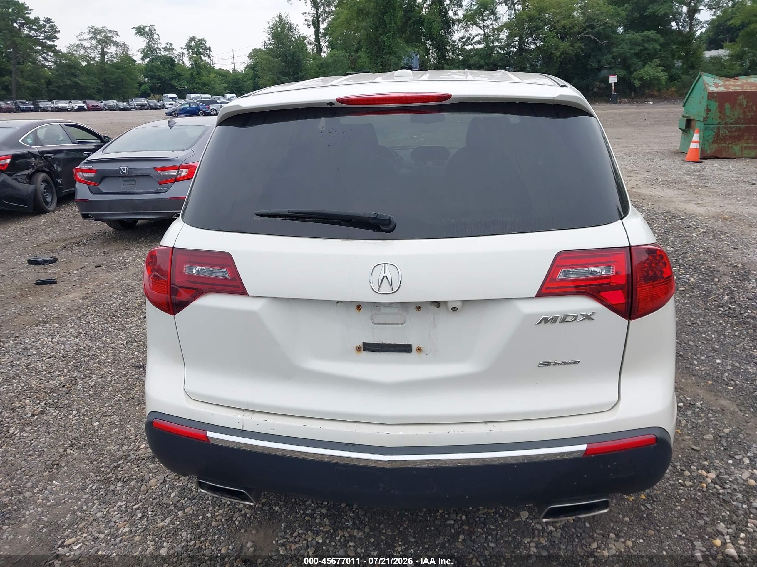 2013 Acura Mdx Advance Package White vin: 2HNYD2H63DH524704