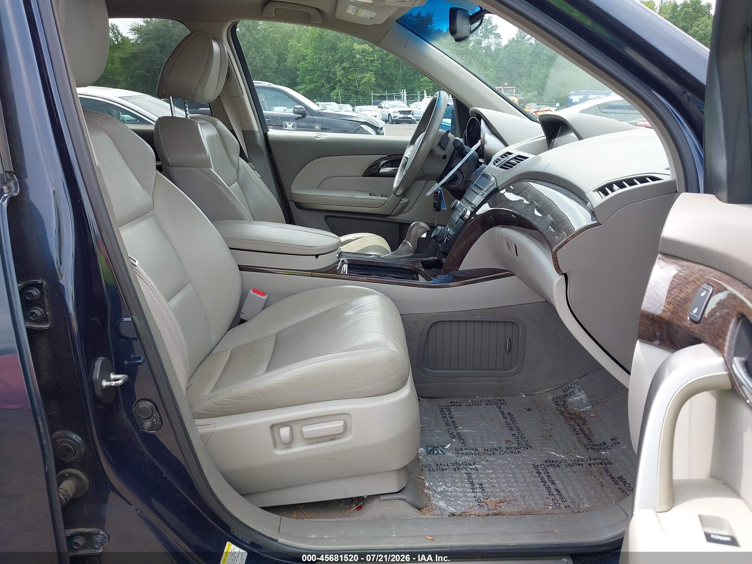 2011 Acura Mdx Technology Package Blue vin: 2HNYD2H64BH531206