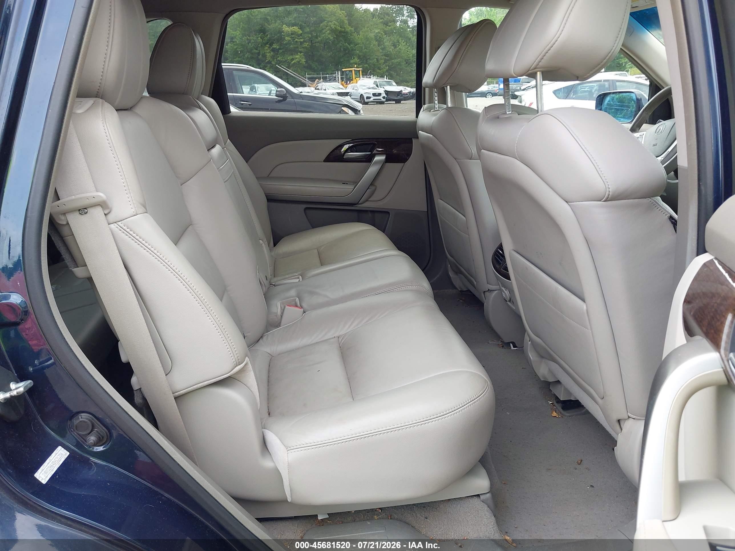 2011 Acura Mdx Technology Package Blue vin: 2HNYD2H64BH531206