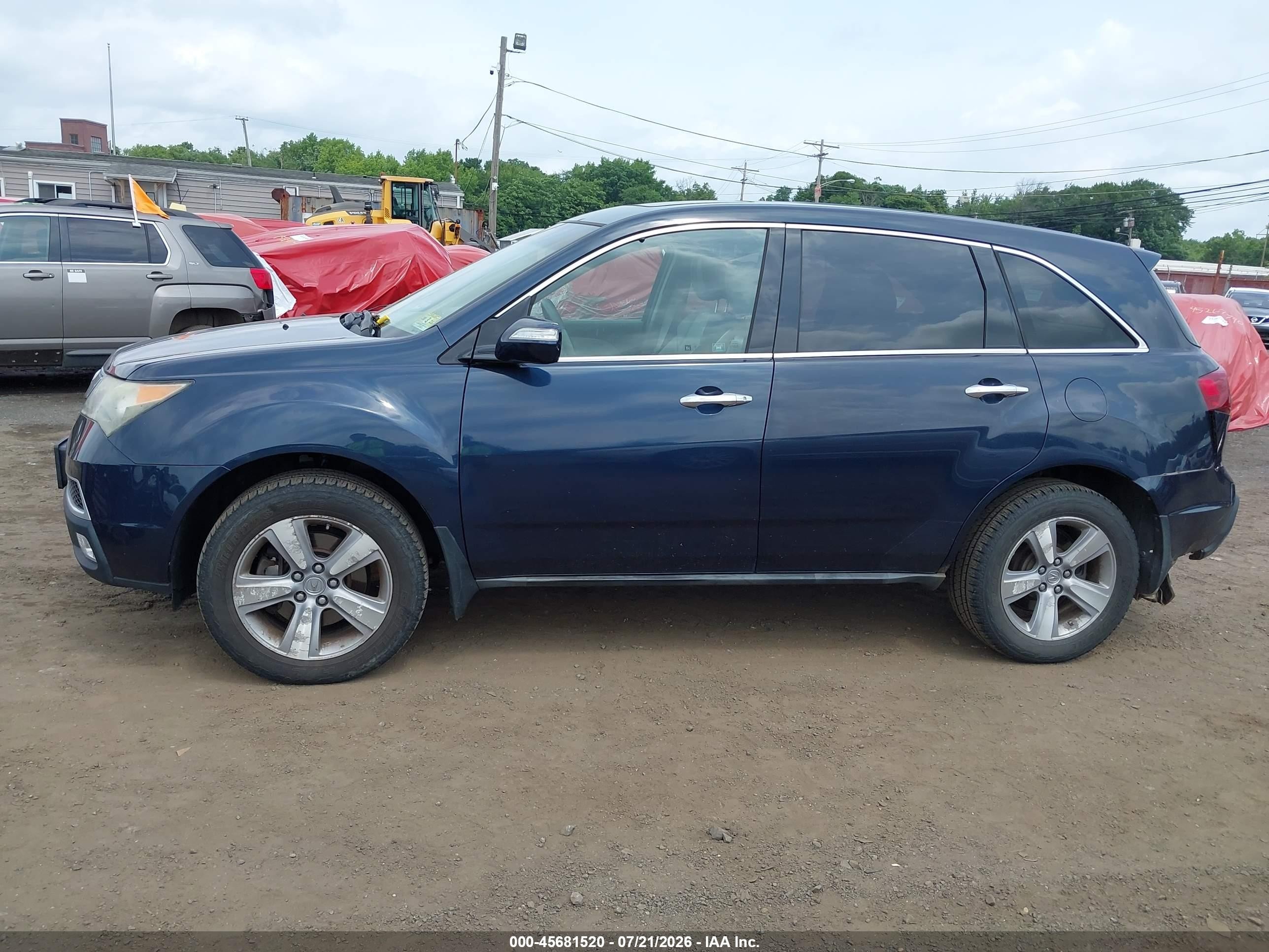 2011 Acura Mdx Technology Package Blue vin: 2HNYD2H64BH531206