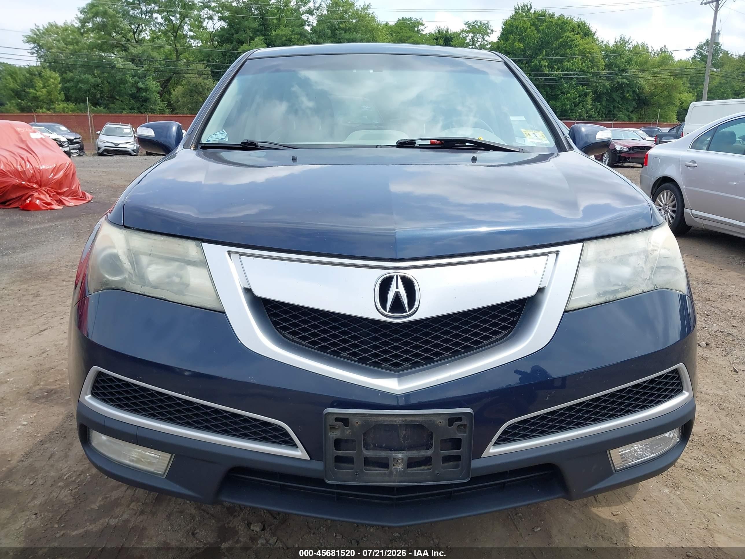 2011 Acura Mdx Technology Package Blue vin: 2HNYD2H64BH531206