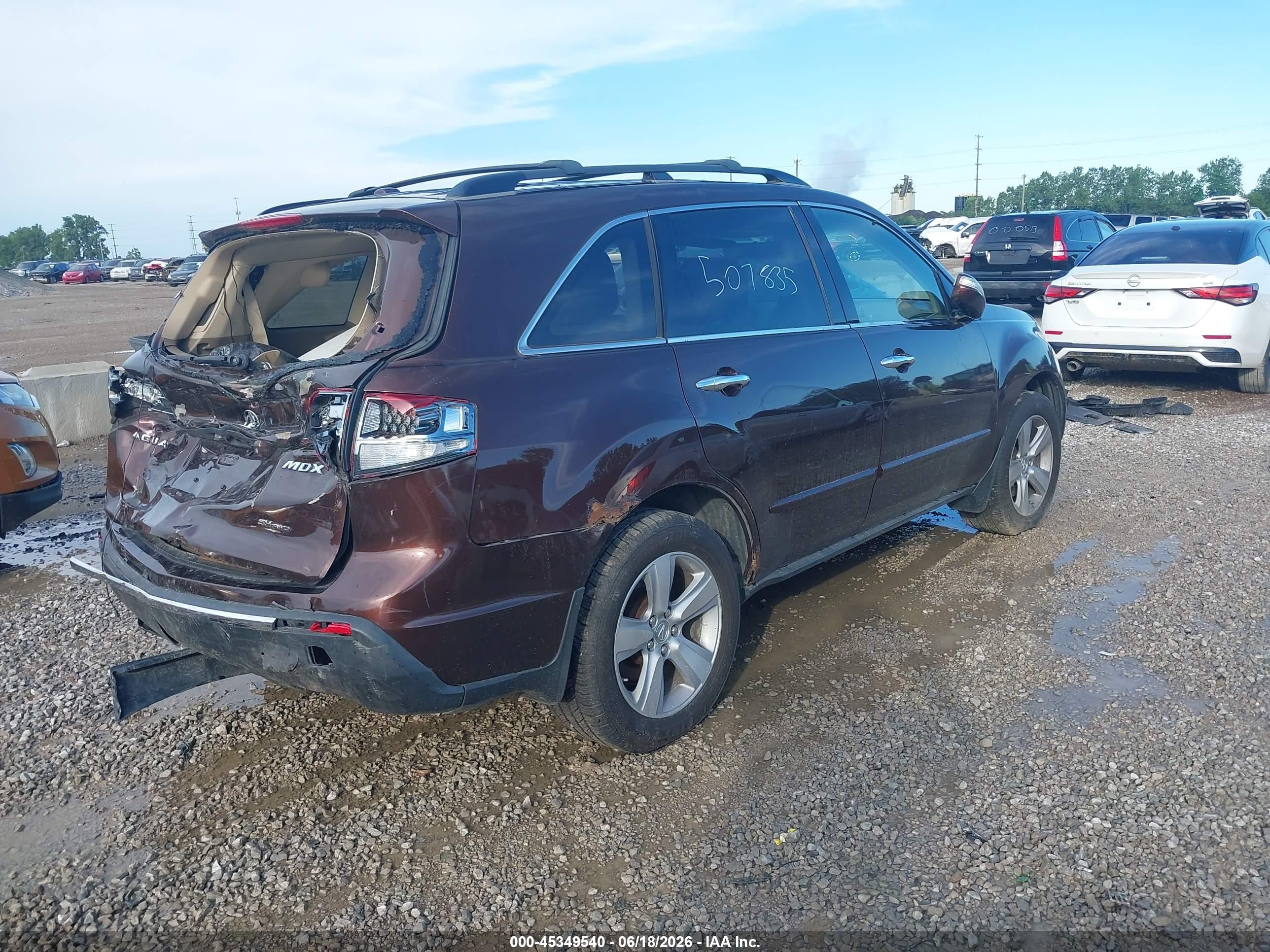 2010 Acura Mdx Technology Package Burgundy vin: 2HNYD2H65AH507835