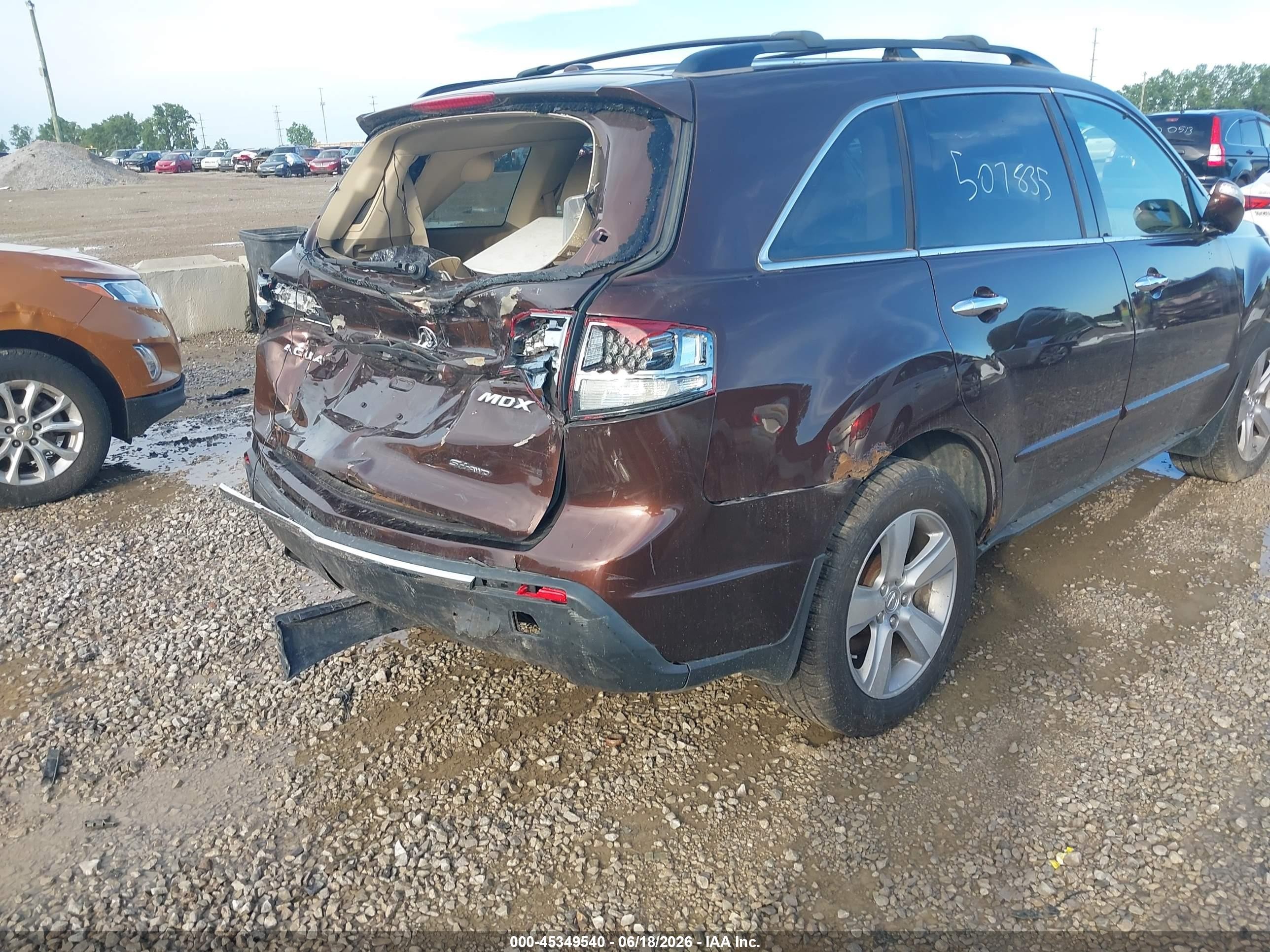 2010 Acura Mdx Technology Package Burgundy vin: 2HNYD2H65AH507835
