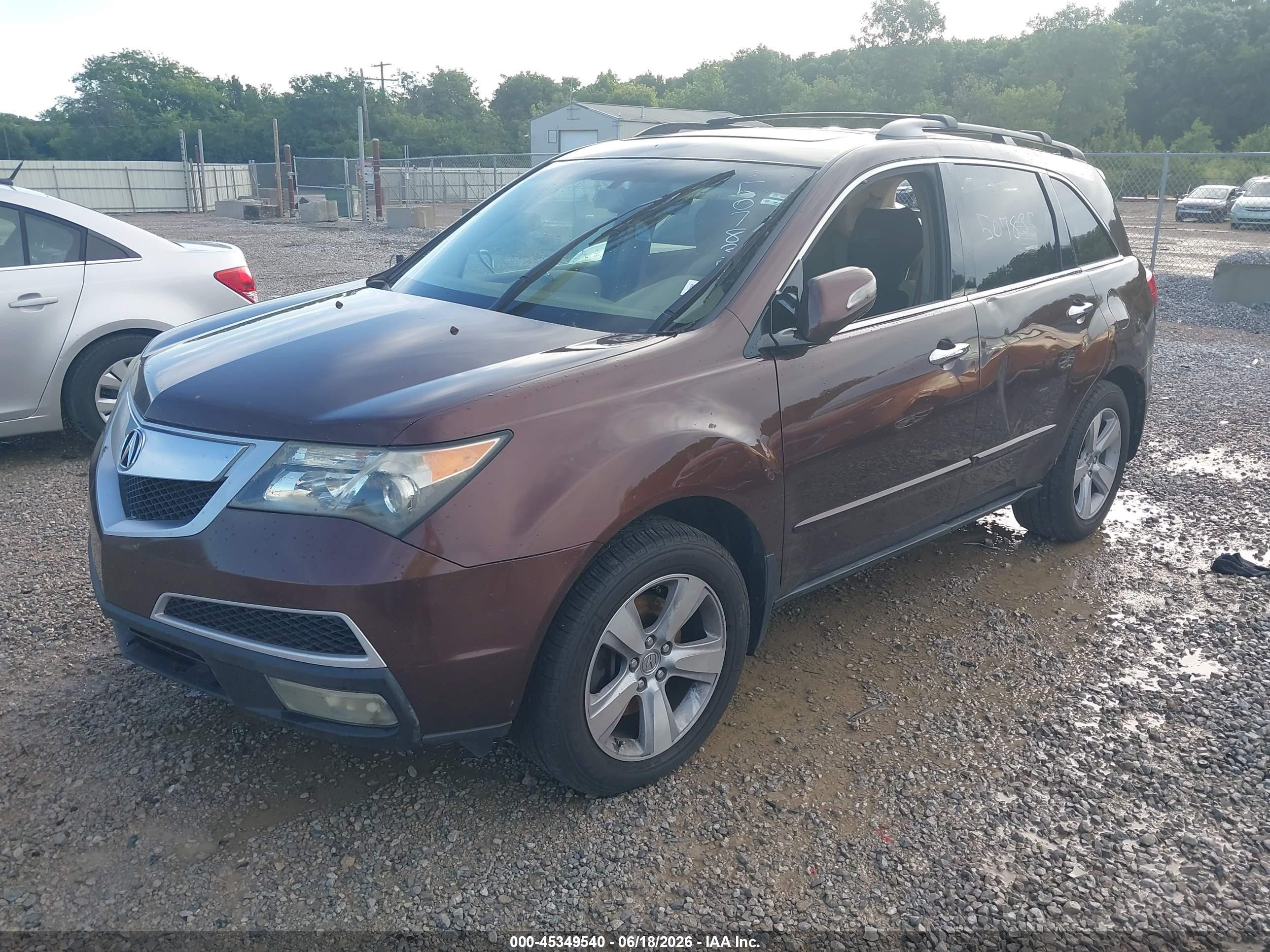 2010 Acura Mdx Technology Package Burgundy vin: 2HNYD2H65AH507835