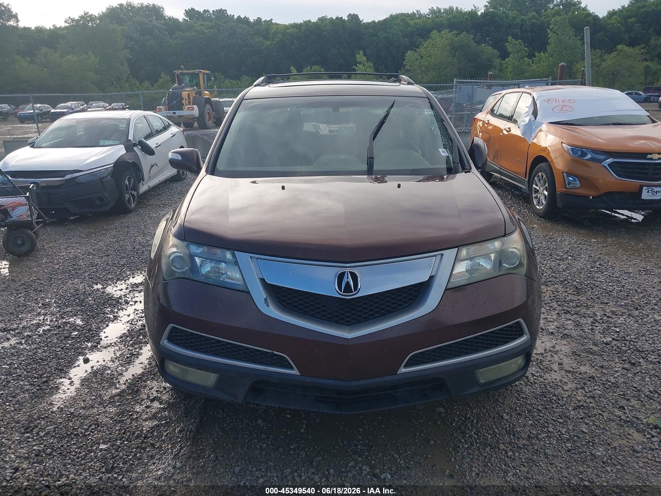 2010 Acura Mdx Technology Package Burgundy vin: 2HNYD2H65AH507835