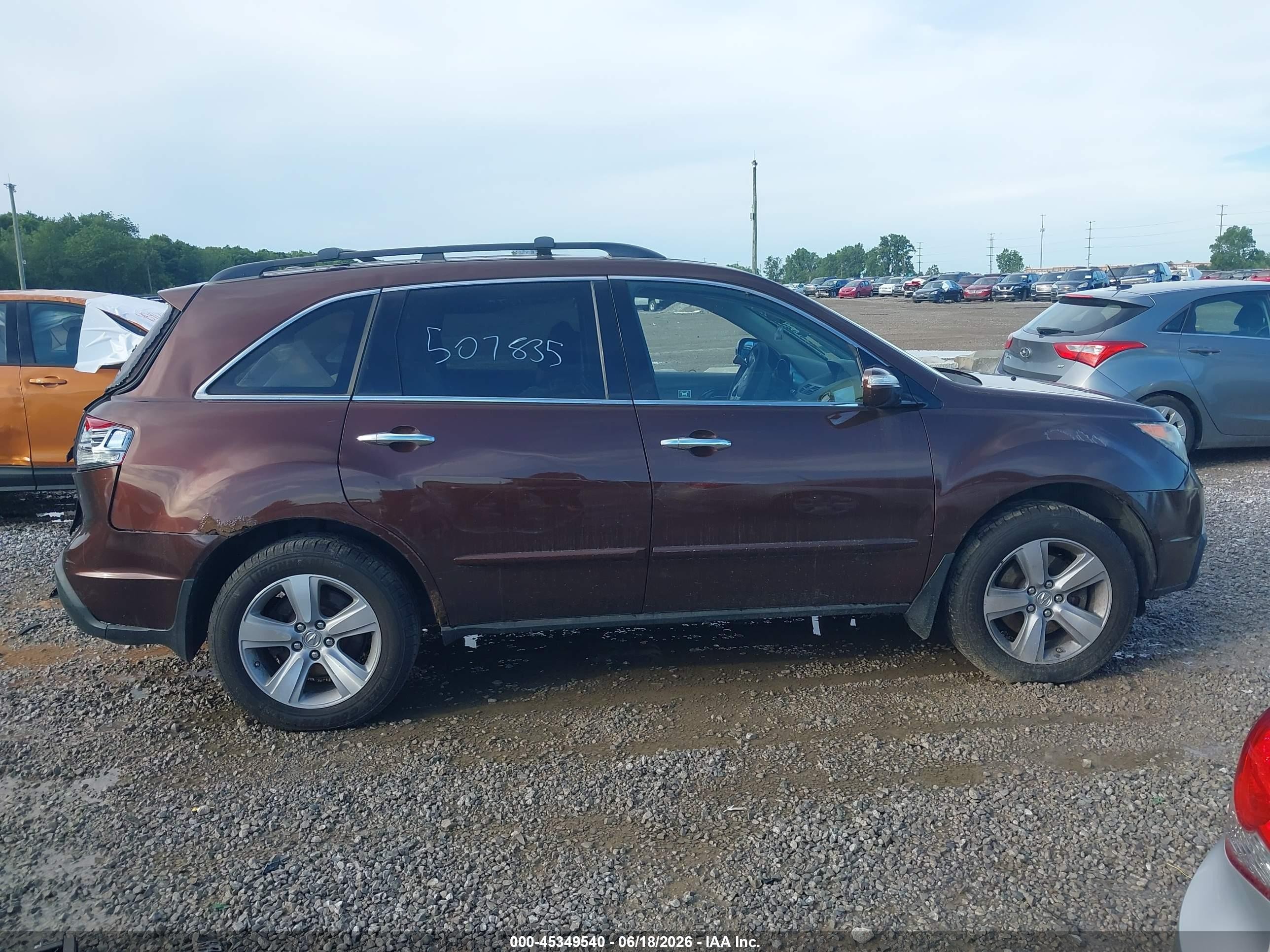 2010 Acura Mdx Technology Package Burgundy vin: 2HNYD2H65AH507835