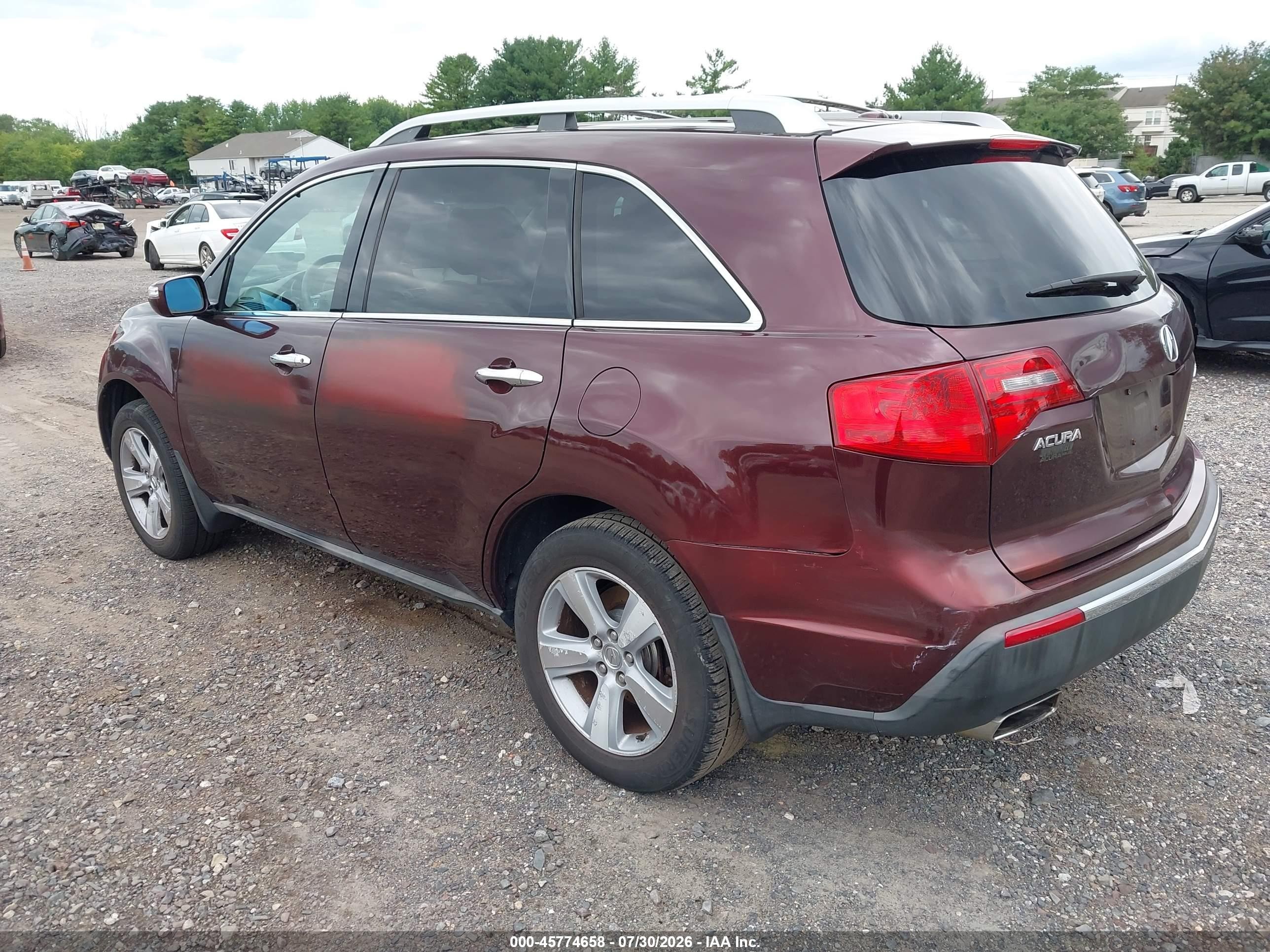 2010 Acura Mdx Technology Package Темно-бордовый vin: 2HNYD2H65AH520374