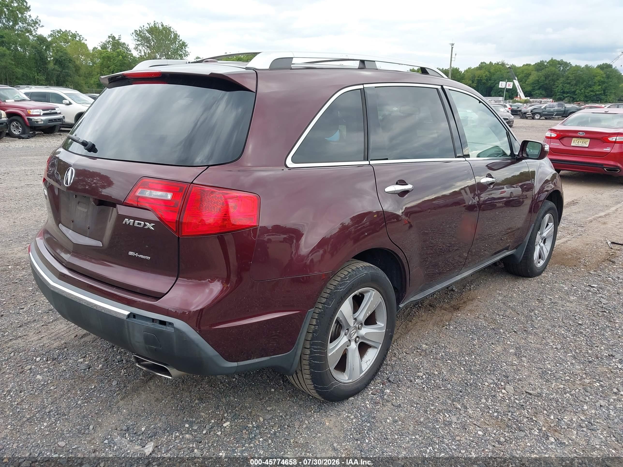 2010 Acura Mdx Technology Package Темно-бордовый vin: 2HNYD2H65AH520374