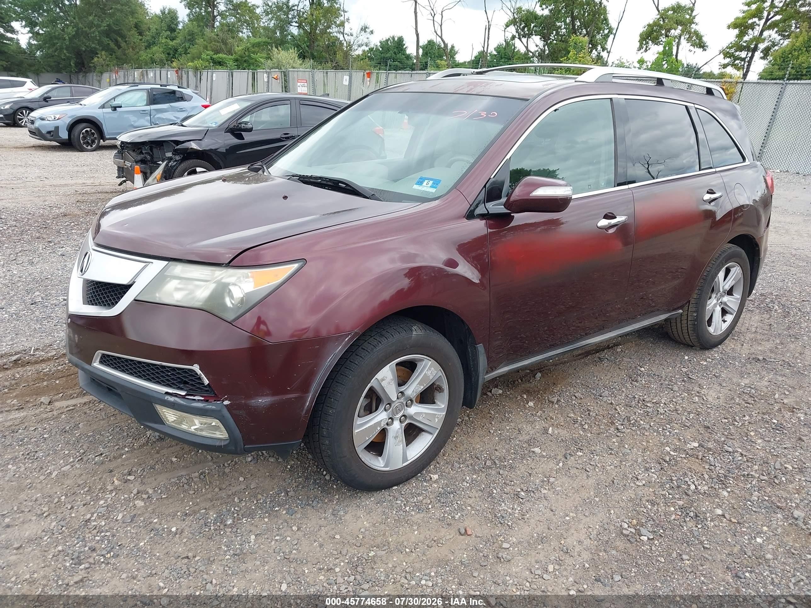 2010 Acura Mdx Technology Package Темно-бордовый vin: 2HNYD2H65AH520374