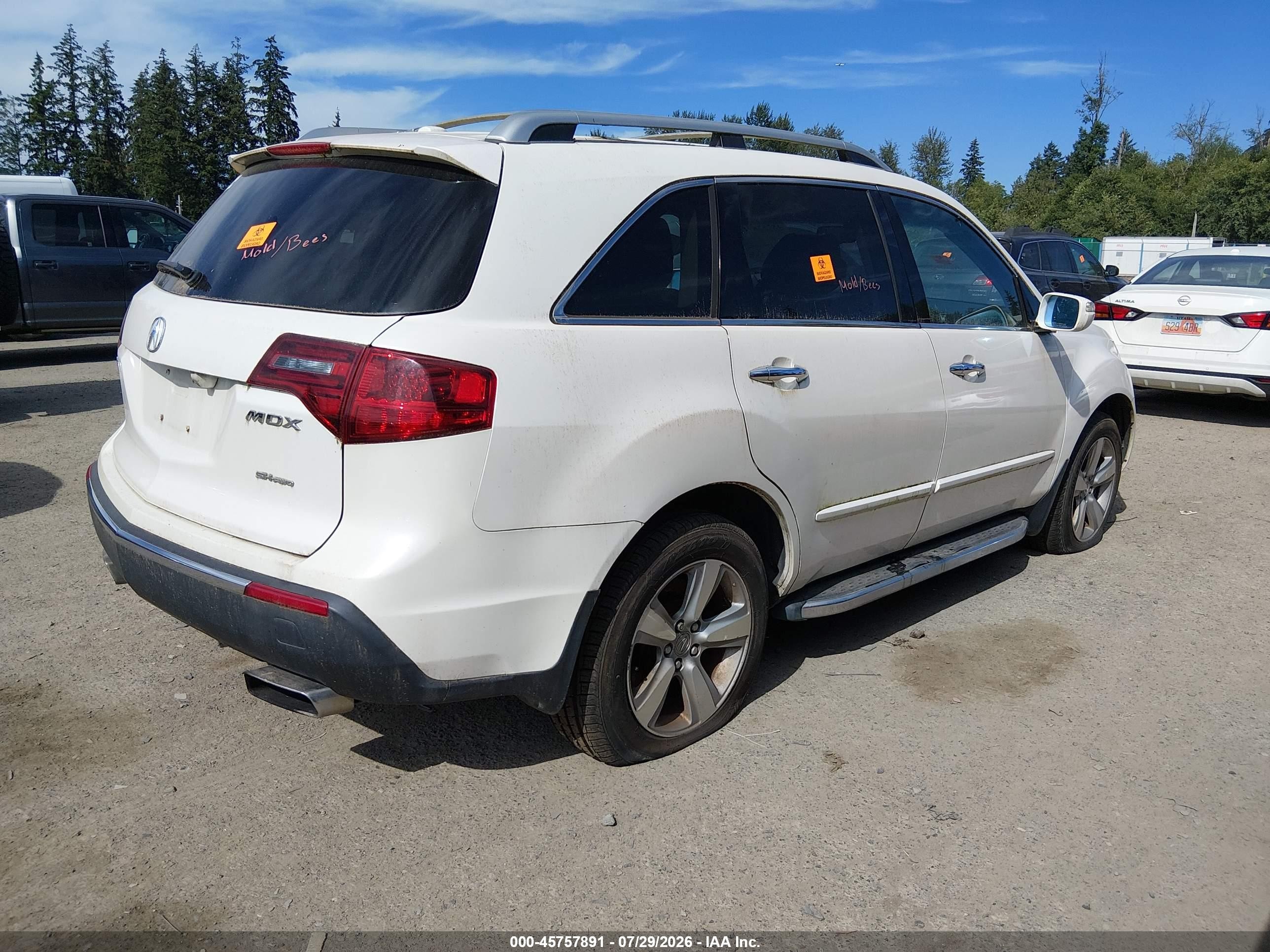 2010 Acura Mdx Technology Package White vin: 2HNYD2H66AH003097