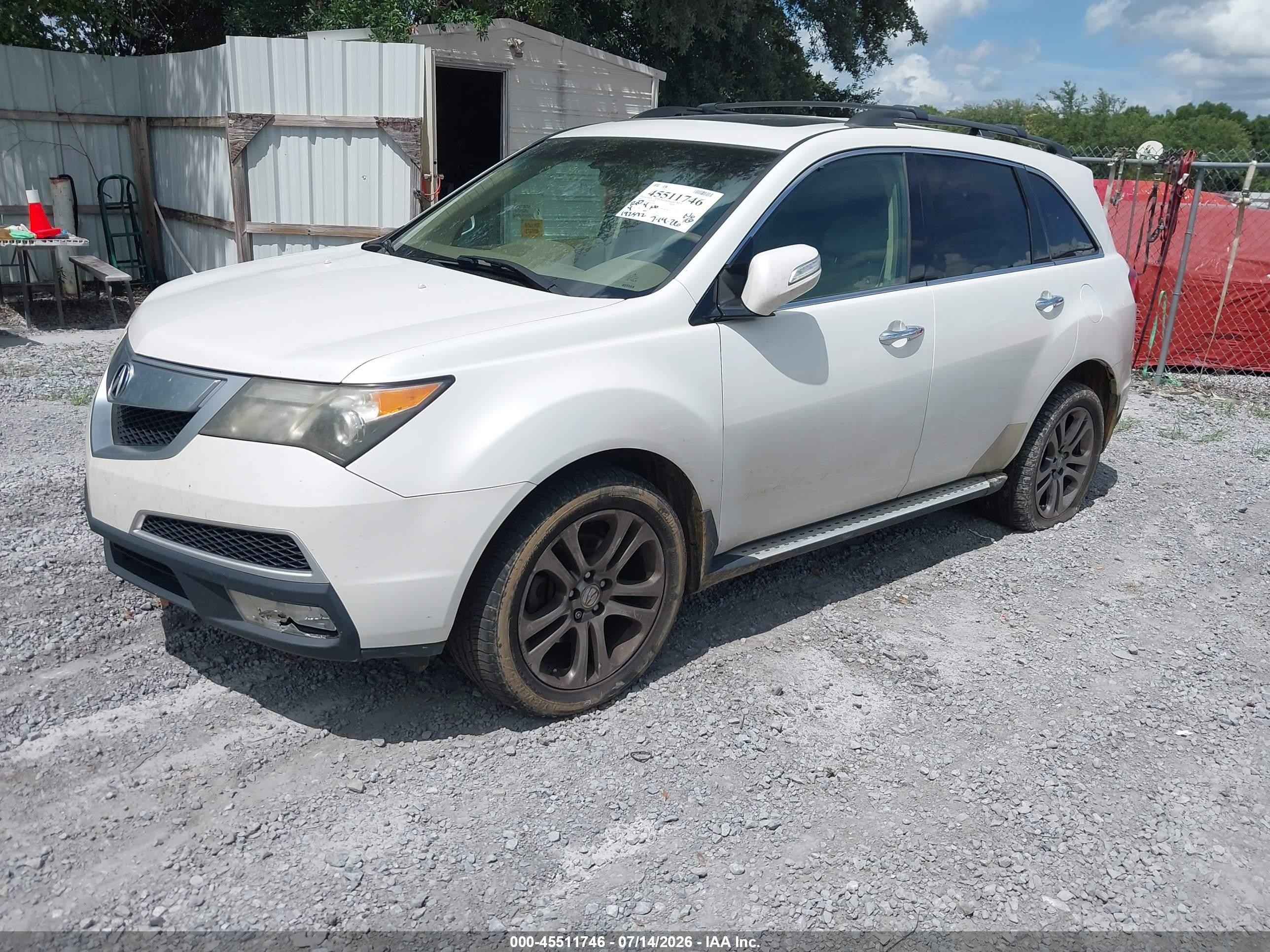 2010 Acura Mdx Technology Package White vin: 2HNYD2H66AH514020