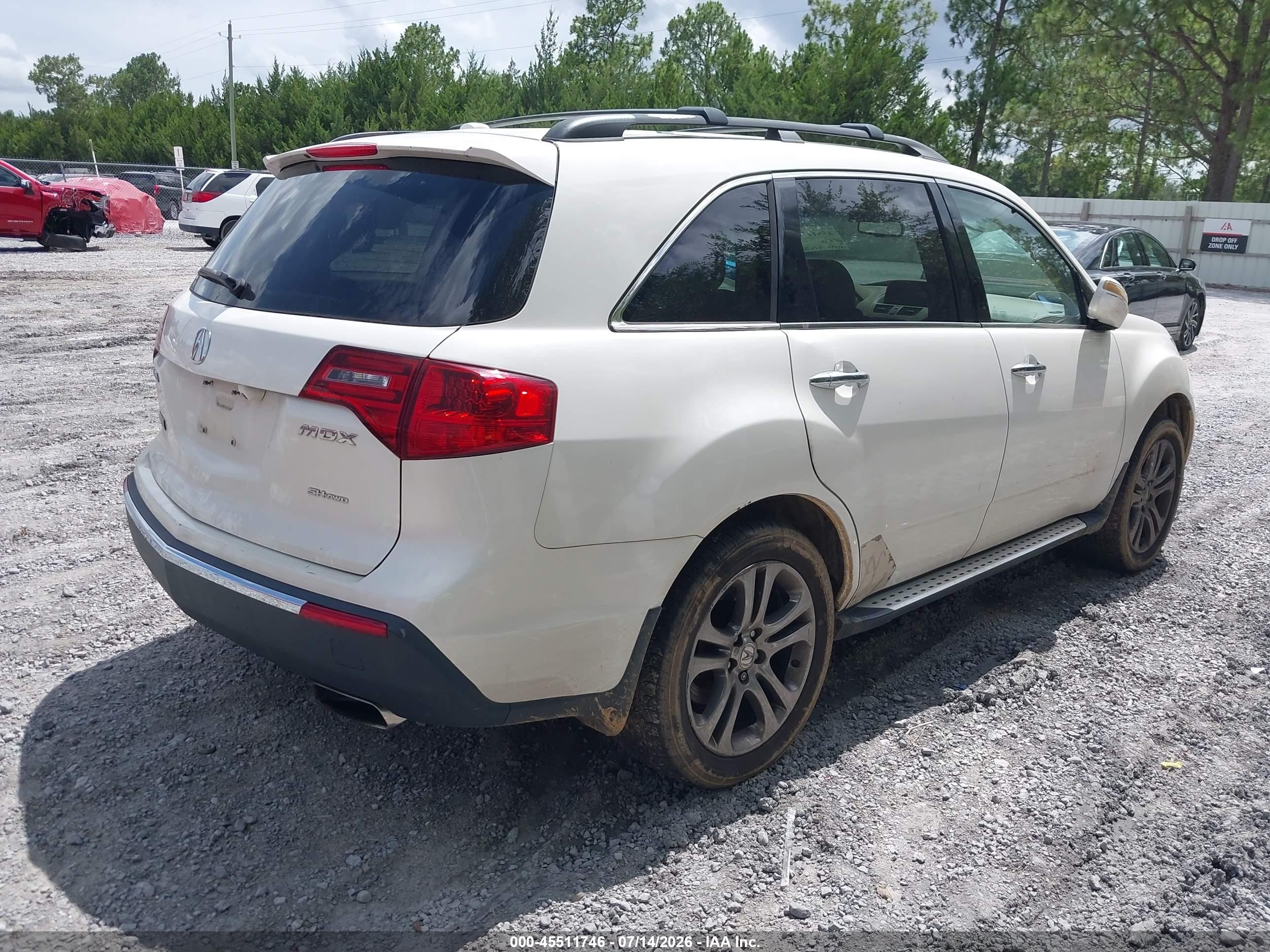 2010 Acura Mdx Technology Package White vin: 2HNYD2H66AH514020