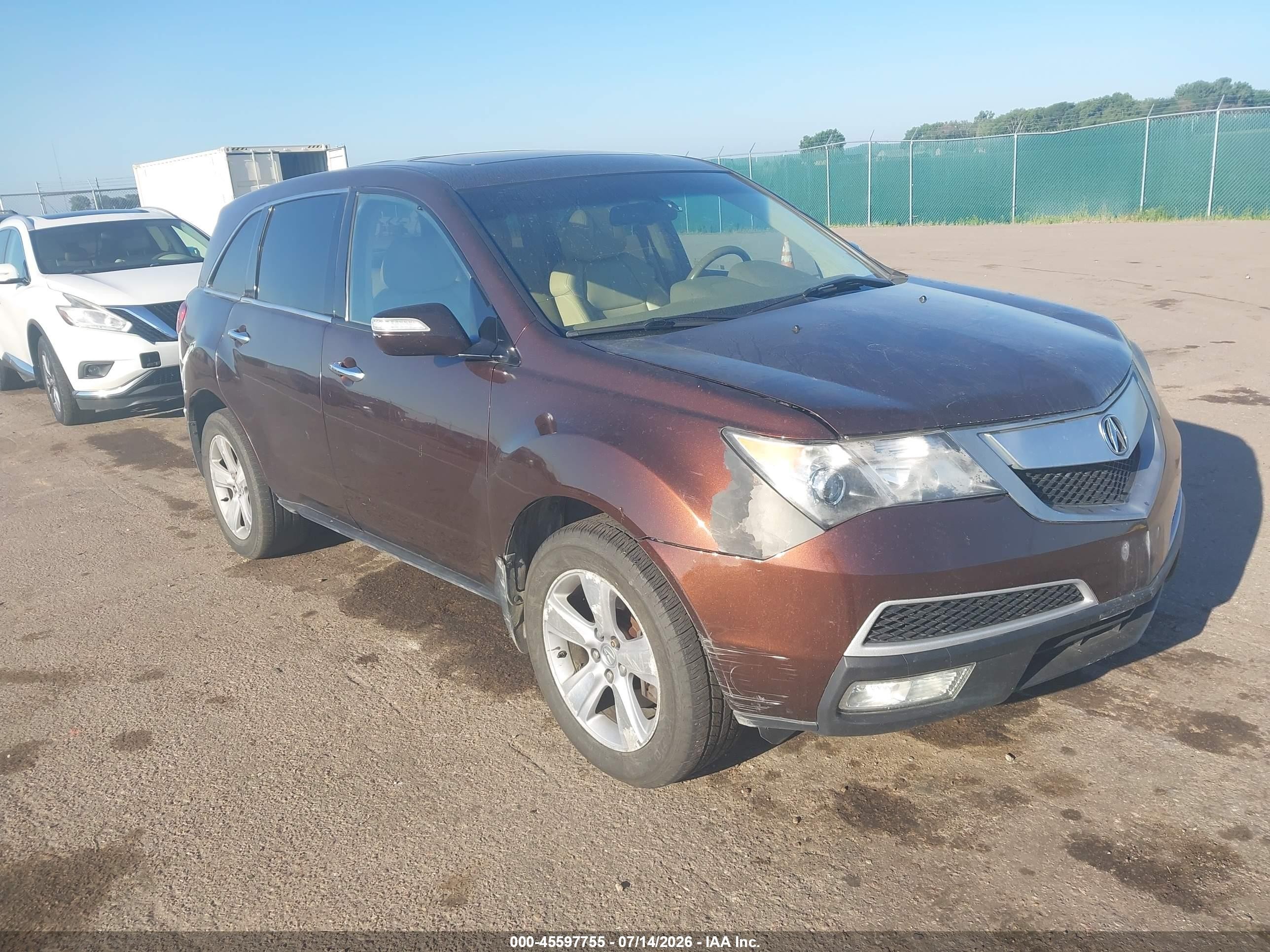 2011 Acura Mdx Technology Package Brown vin: 2HNYD2H66BH513323