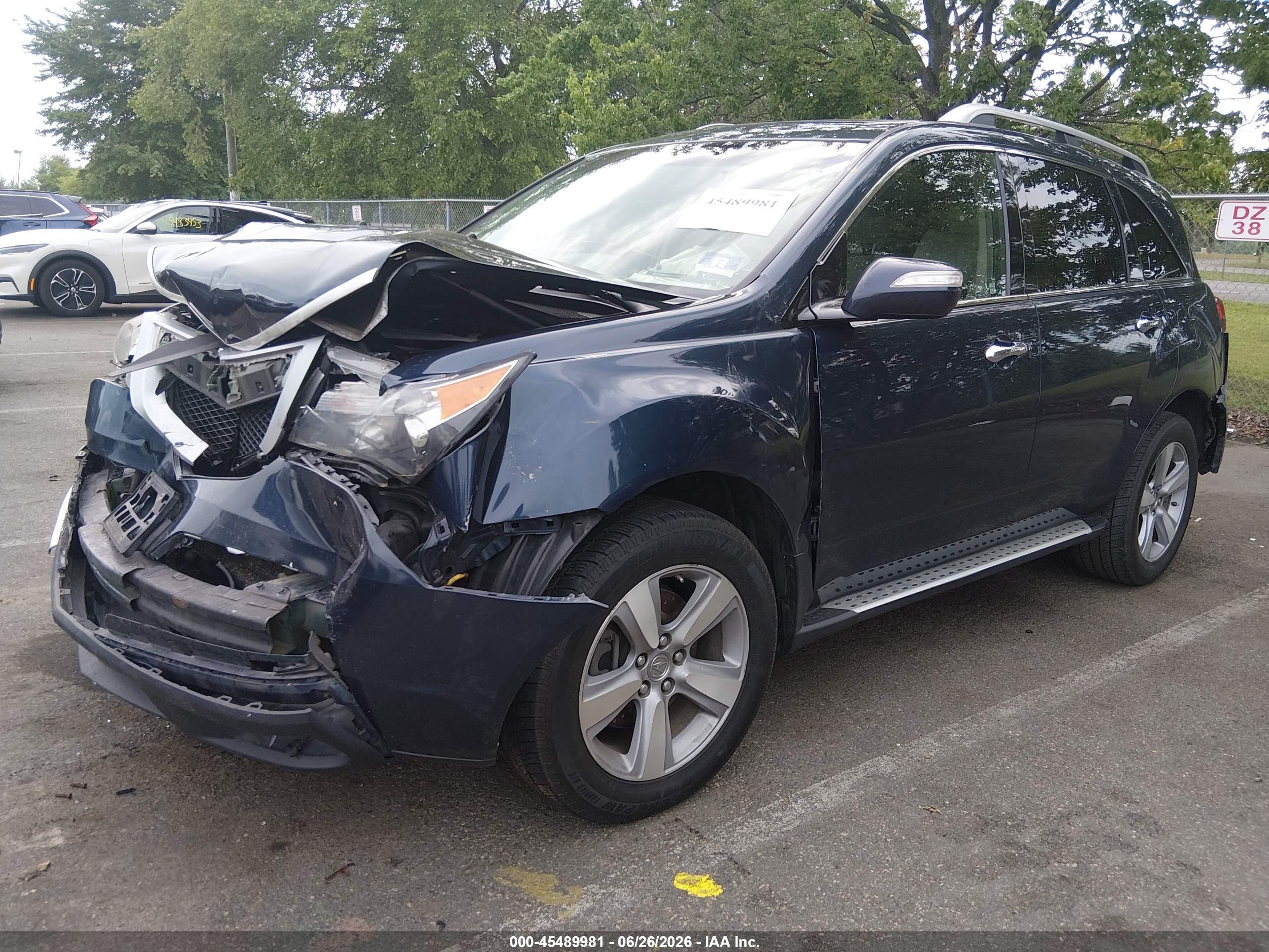 2011 Acura Mdx Technology Package Blue vin: 2HNYD2H66BH524404