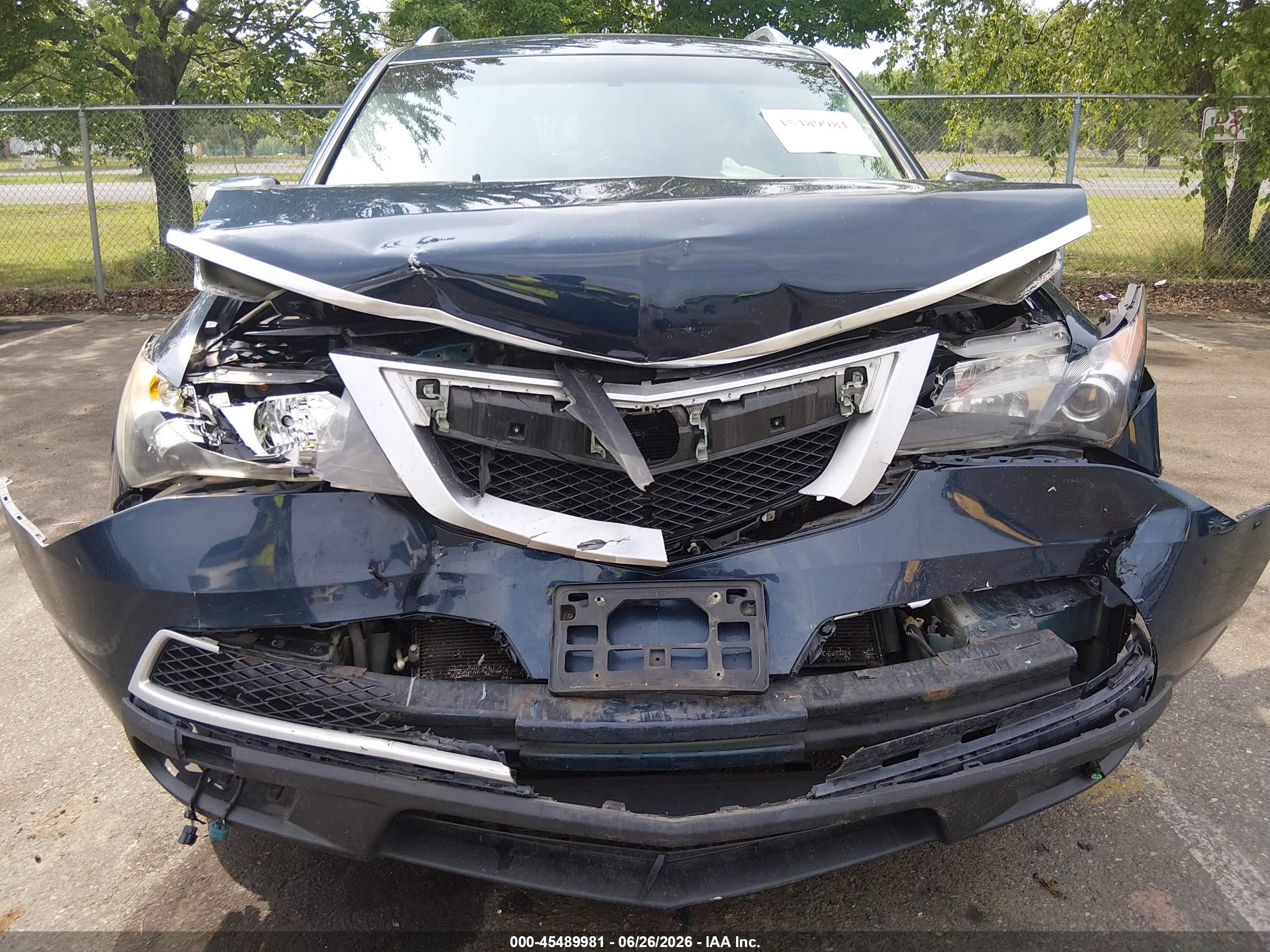 2011 Acura Mdx Technology Package Blue vin: 2HNYD2H66BH524404