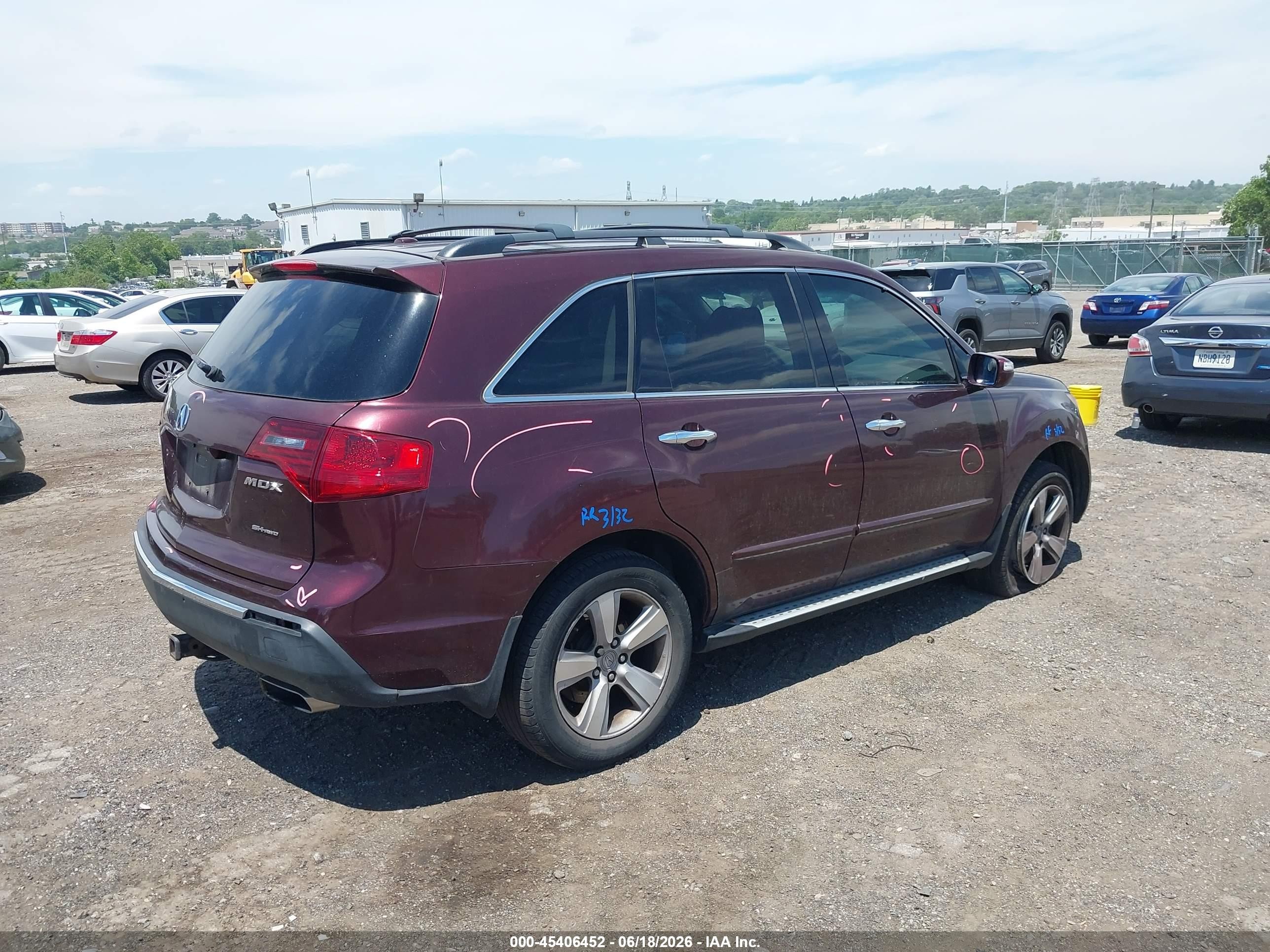 2011 Acura Mdx Technology Package Бордовый vin: 2HNYD2H67BH502301