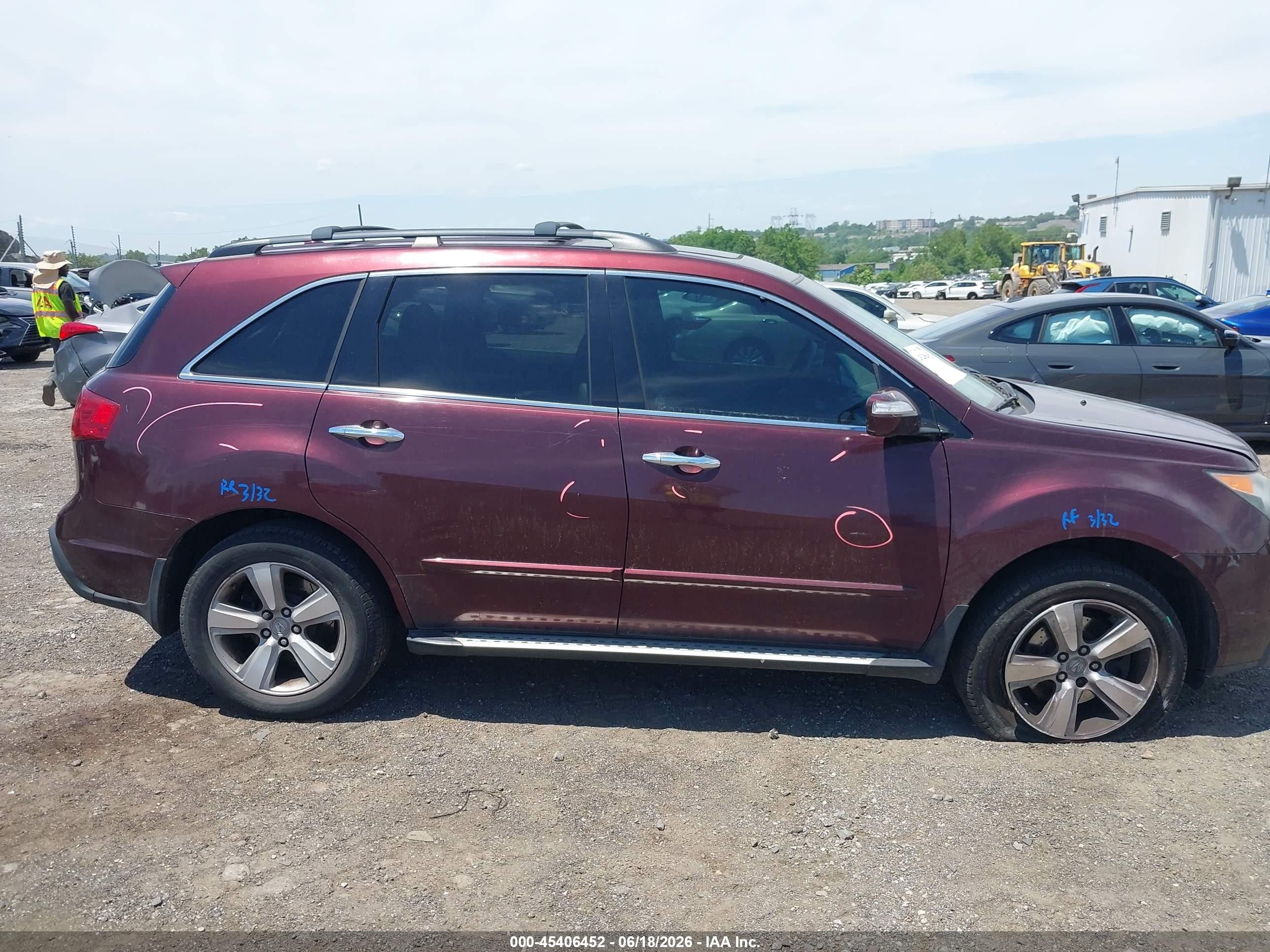 2011 Acura Mdx Technology Package Бордовый vin: 2HNYD2H67BH502301