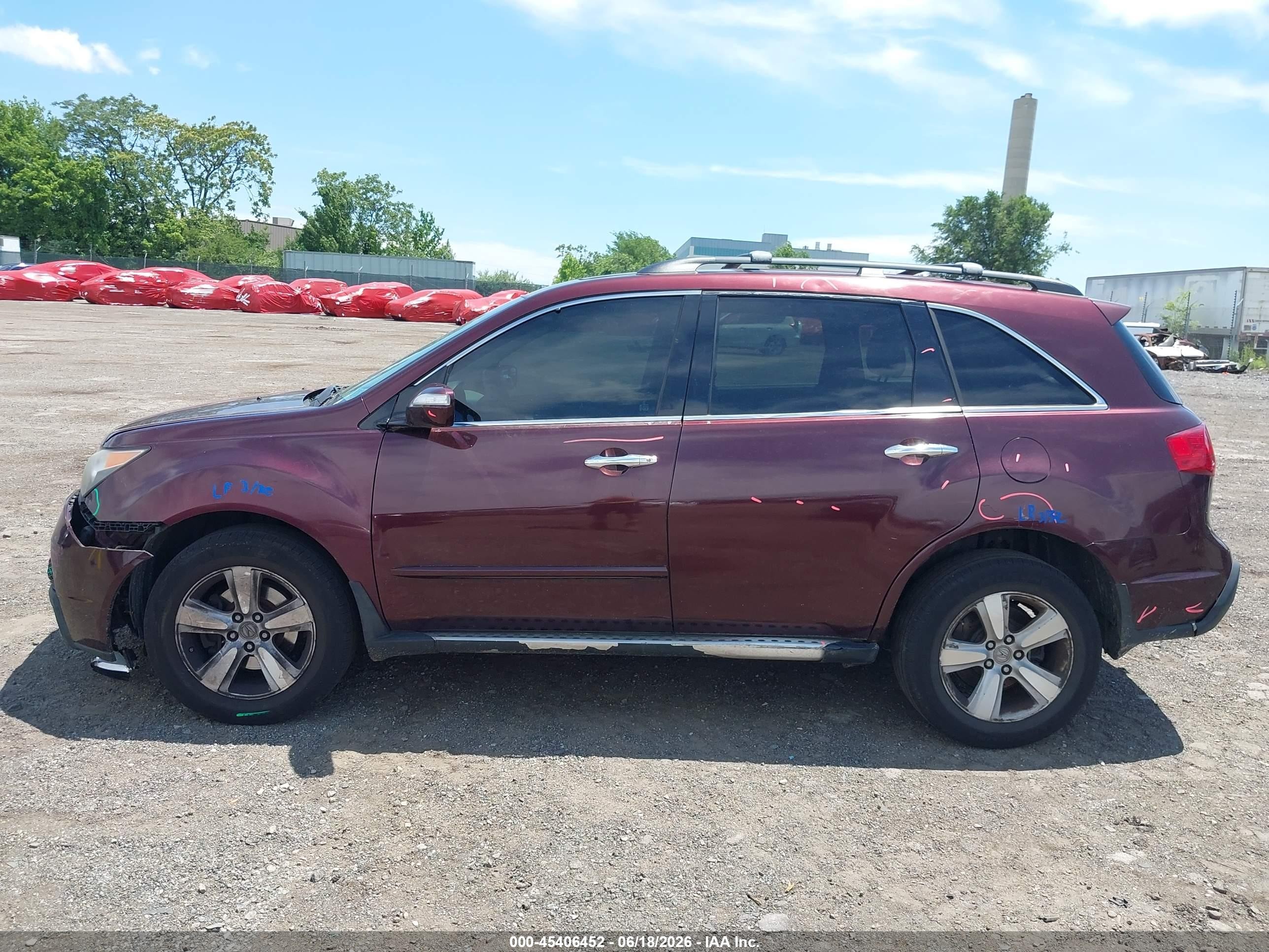 2011 Acura Mdx Technology Package Бордовый vin: 2HNYD2H67BH502301