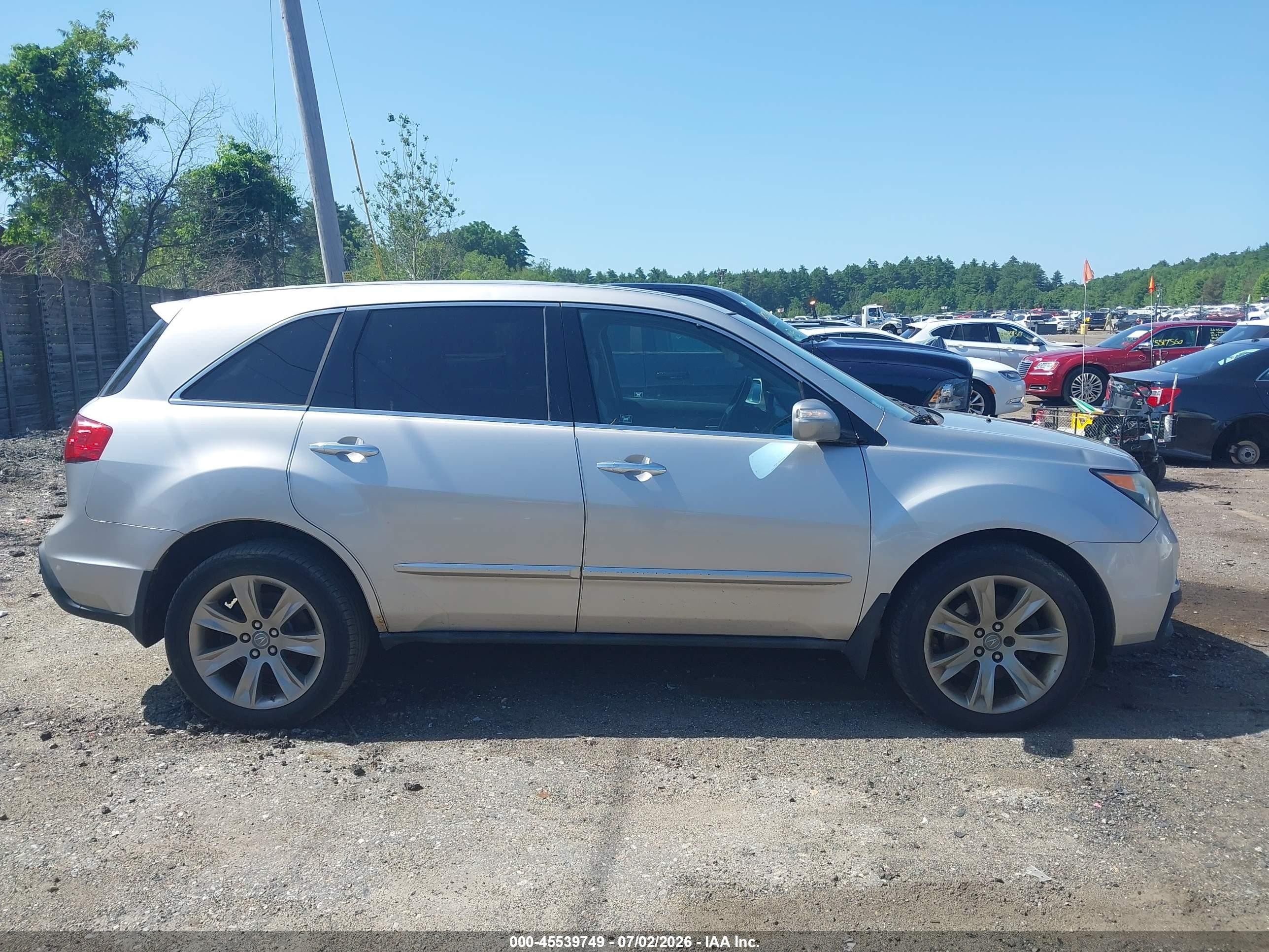 2012 Acura Mdx Advance Package Silver vin: 2HNYD2H67CH504115