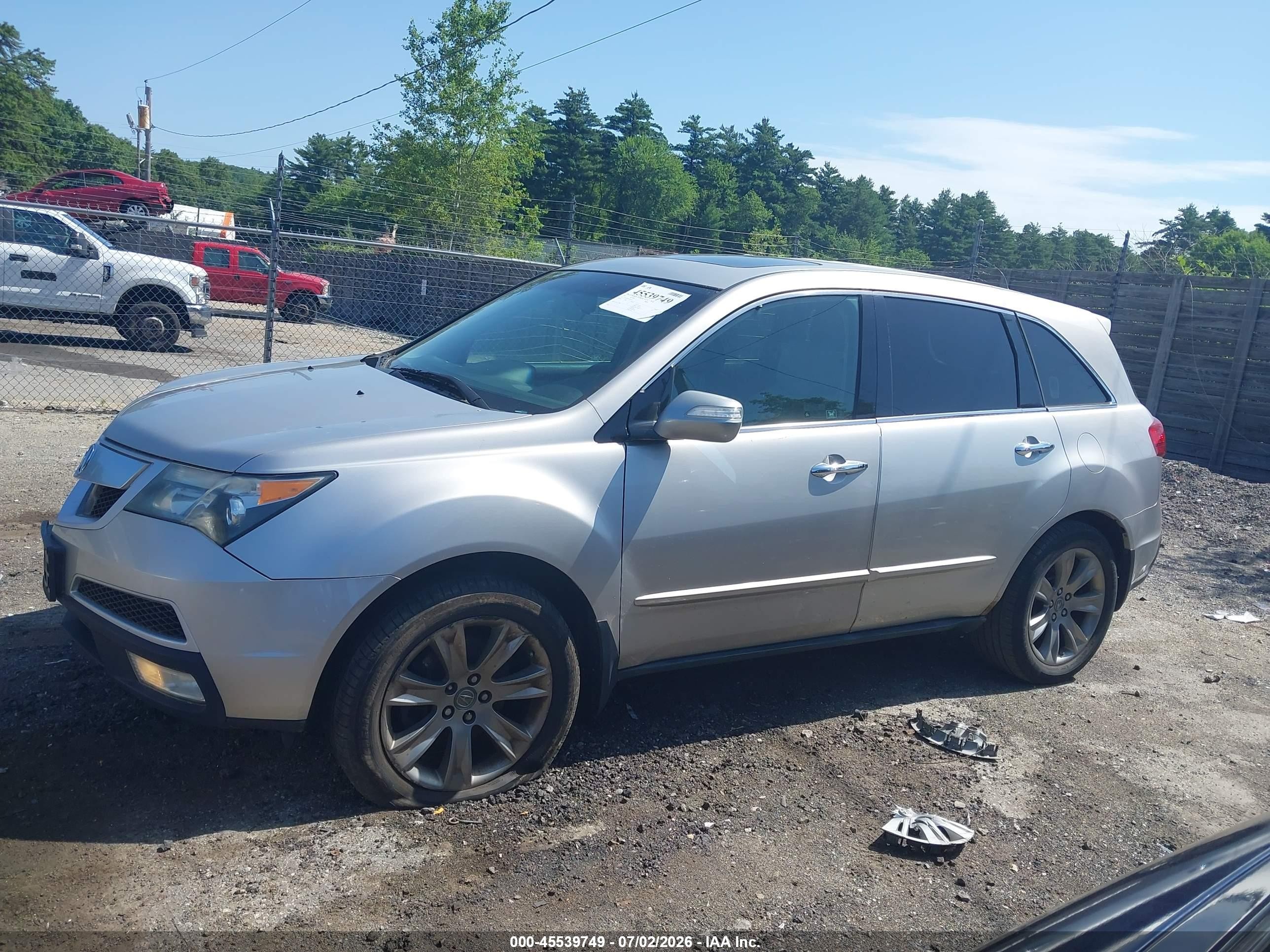2012 Acura Mdx Advance Package Silver vin: 2HNYD2H67CH504115