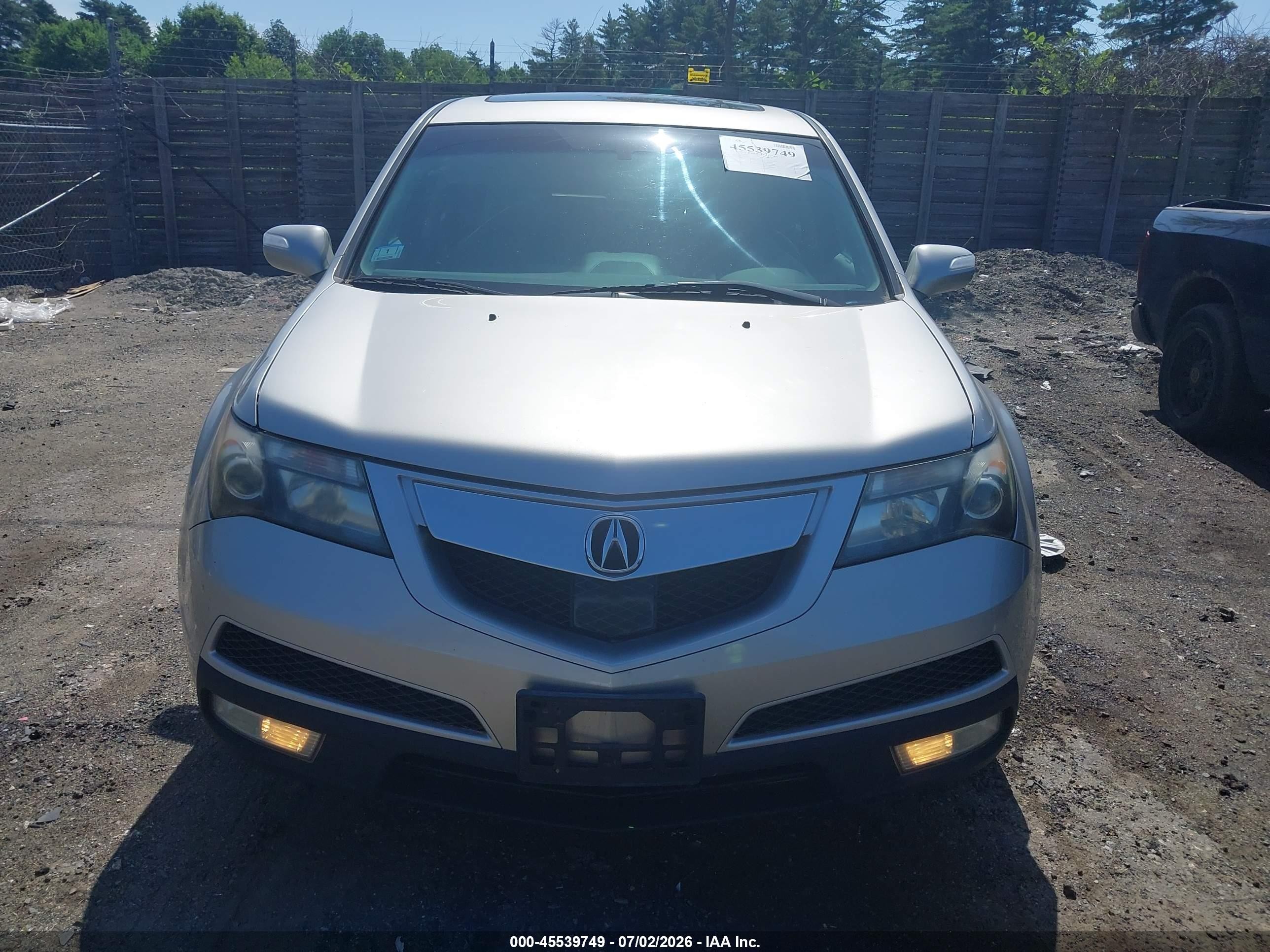 2012 Acura Mdx Advance Package Silver vin: 2HNYD2H67CH504115