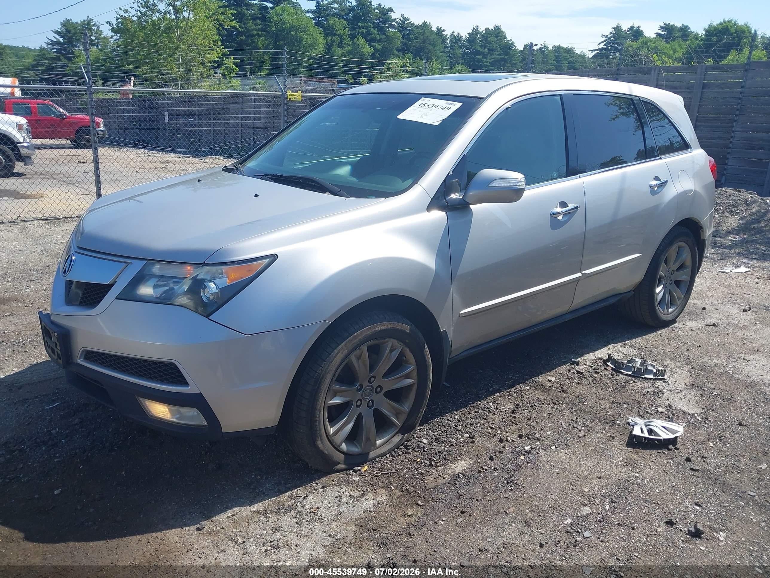 2012 Acura Mdx Advance Package Silver vin: 2HNYD2H67CH504115