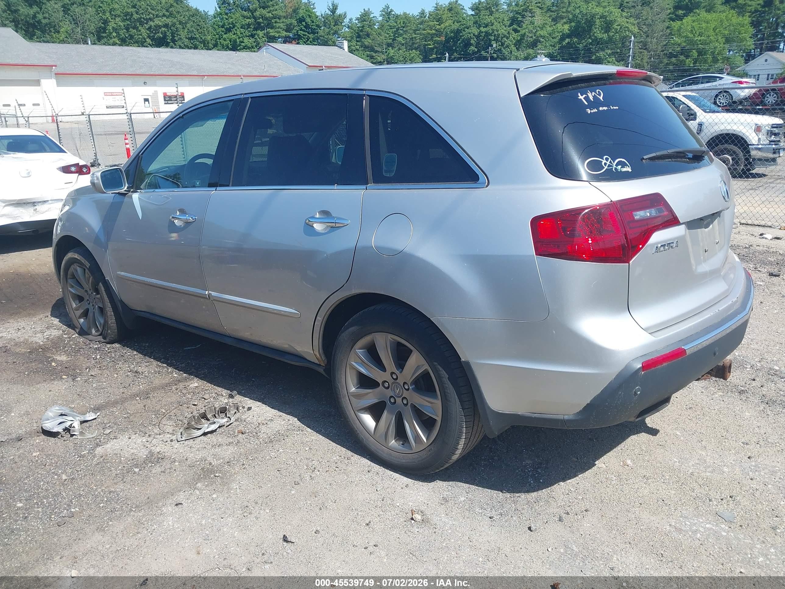 2012 Acura Mdx Advance Package Silver vin: 2HNYD2H67CH504115