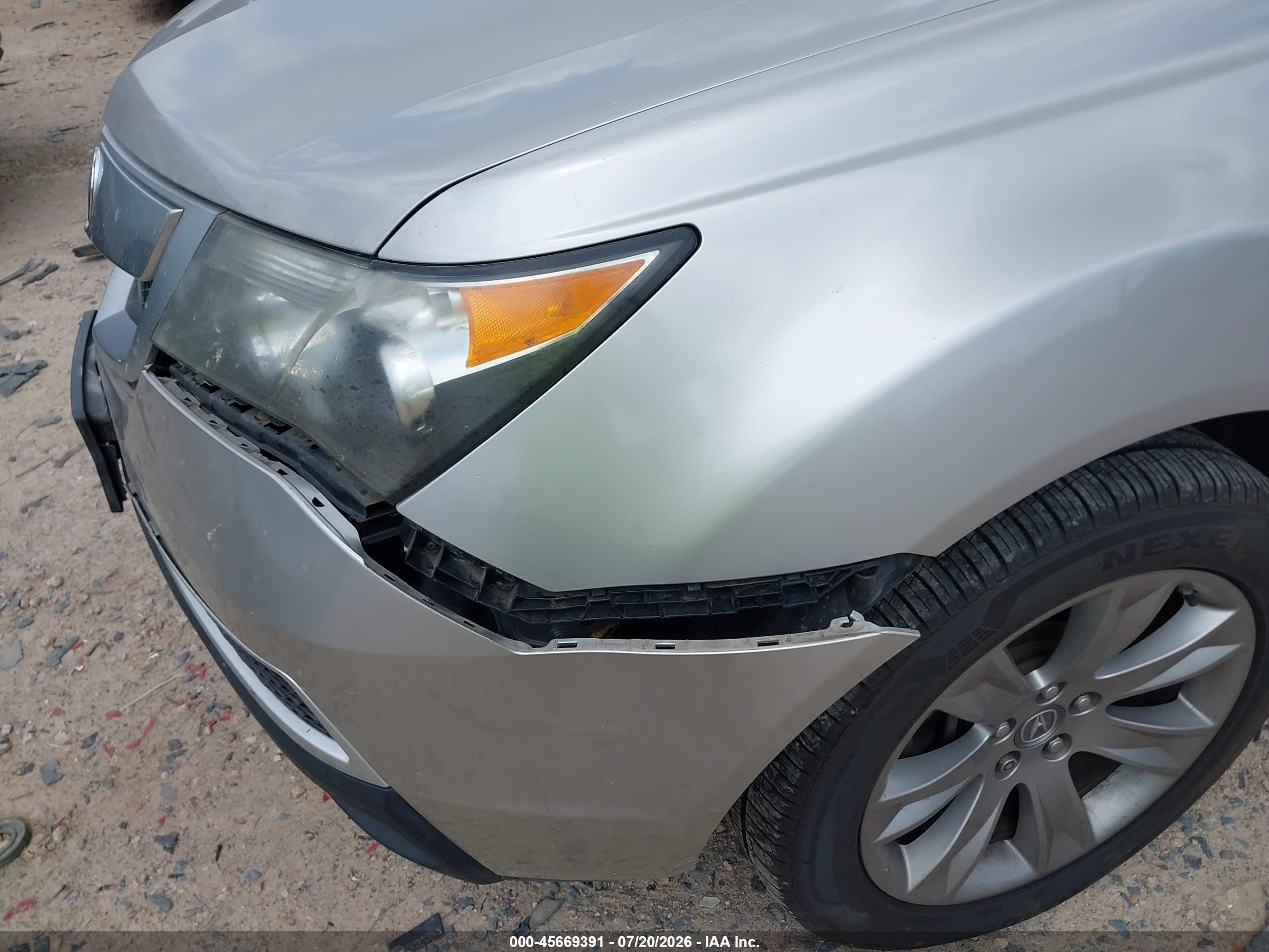 2012 Acura Mdx Advance Package Silver vin: 2HNYD2H67CH548728
