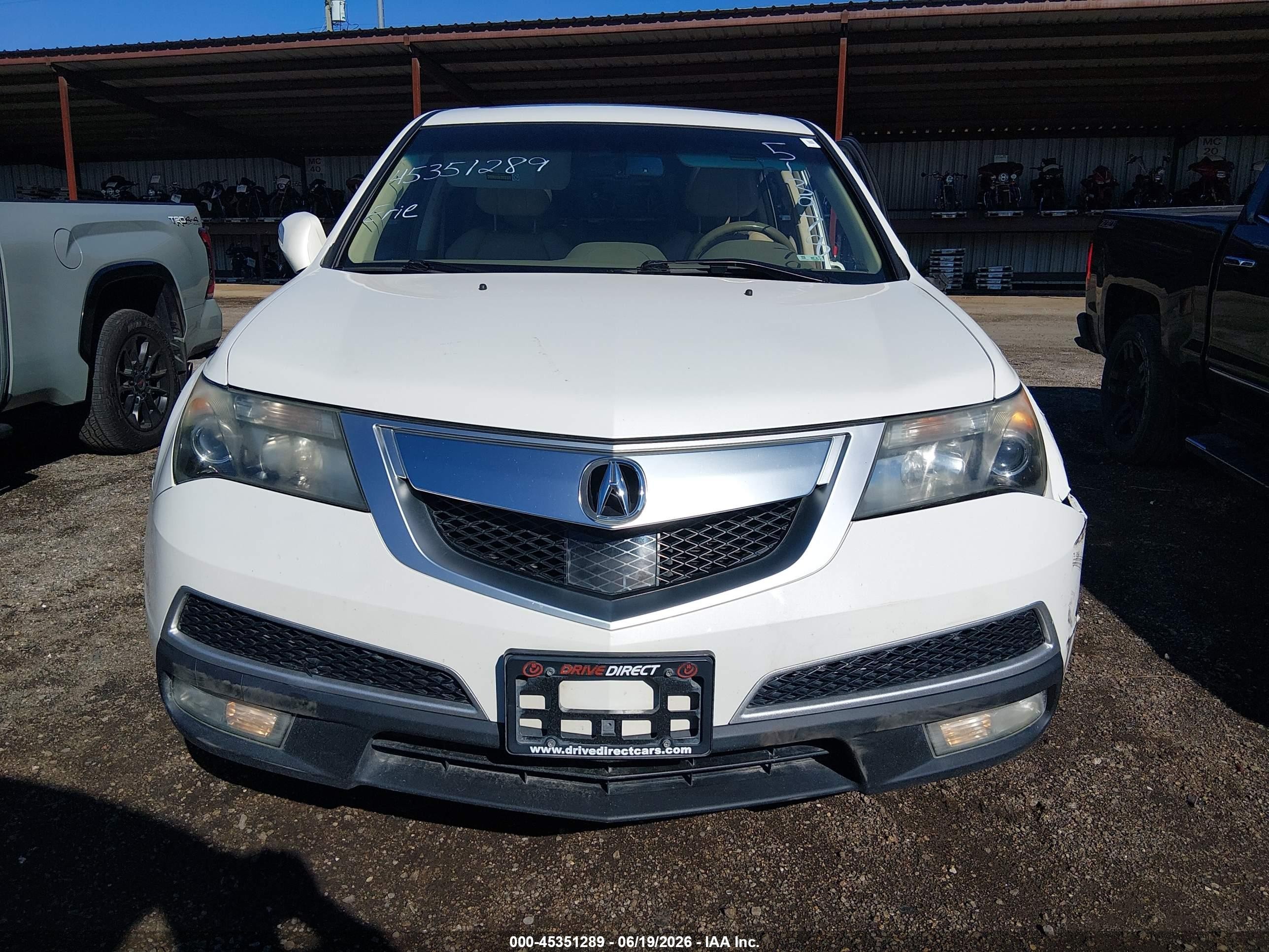 2013 Acura Mdx Advance Package White vin: 2HNYD2H67DH513978