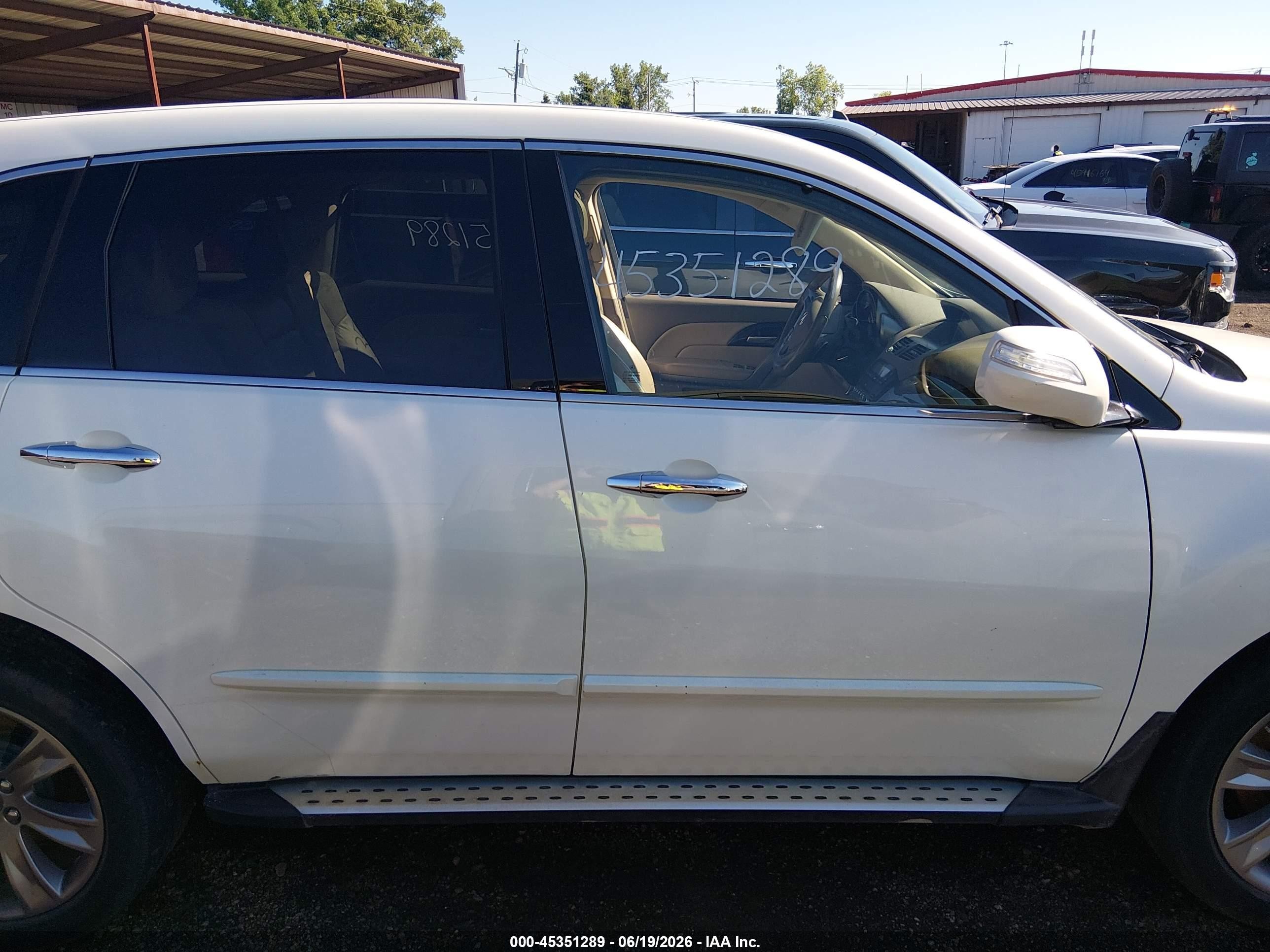 2013 Acura Mdx Advance Package White vin: 2HNYD2H67DH513978