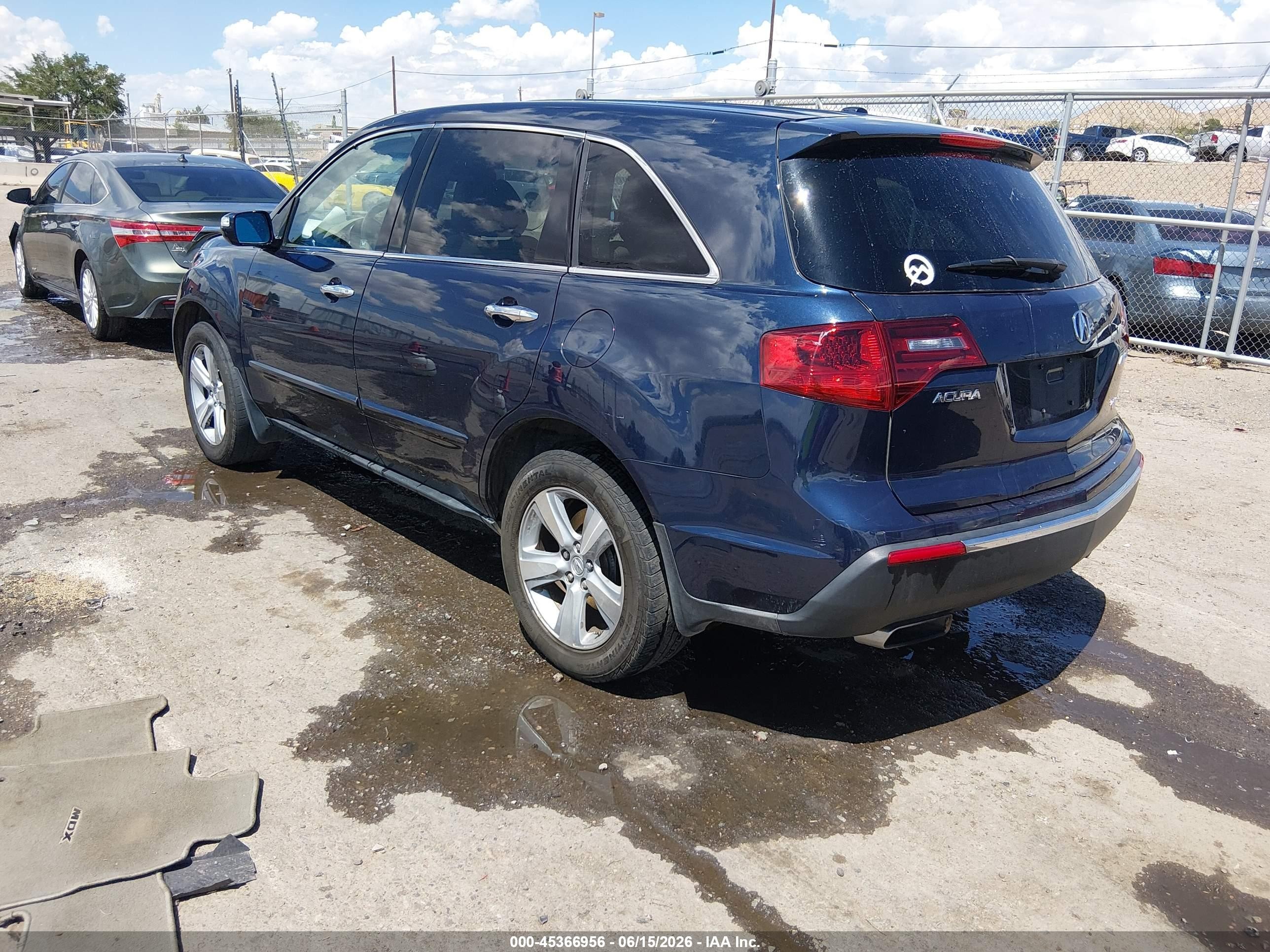 2010 Acura Mdx Technology Package Dark Blue vin: 2HNYD2H68AH514648