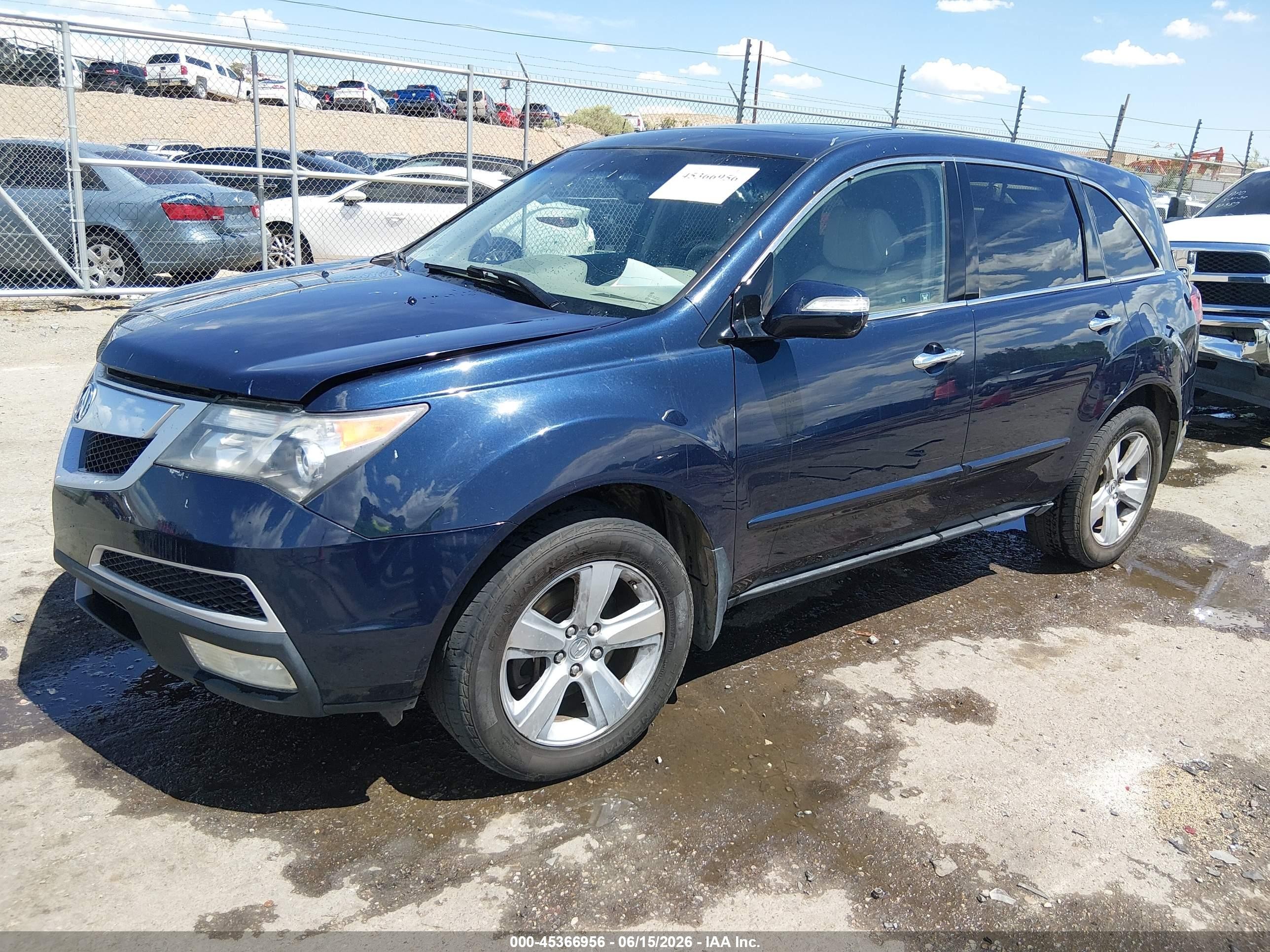 2010 Acura Mdx Technology Package Dark Blue vin: 2HNYD2H68AH514648