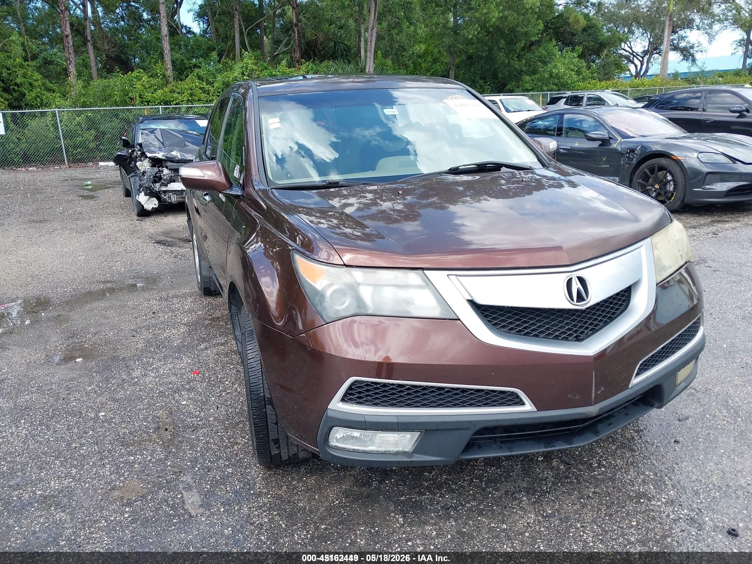2010 Acura Mdx Technology Package Brown vin: 2HNYD2H68AH524810