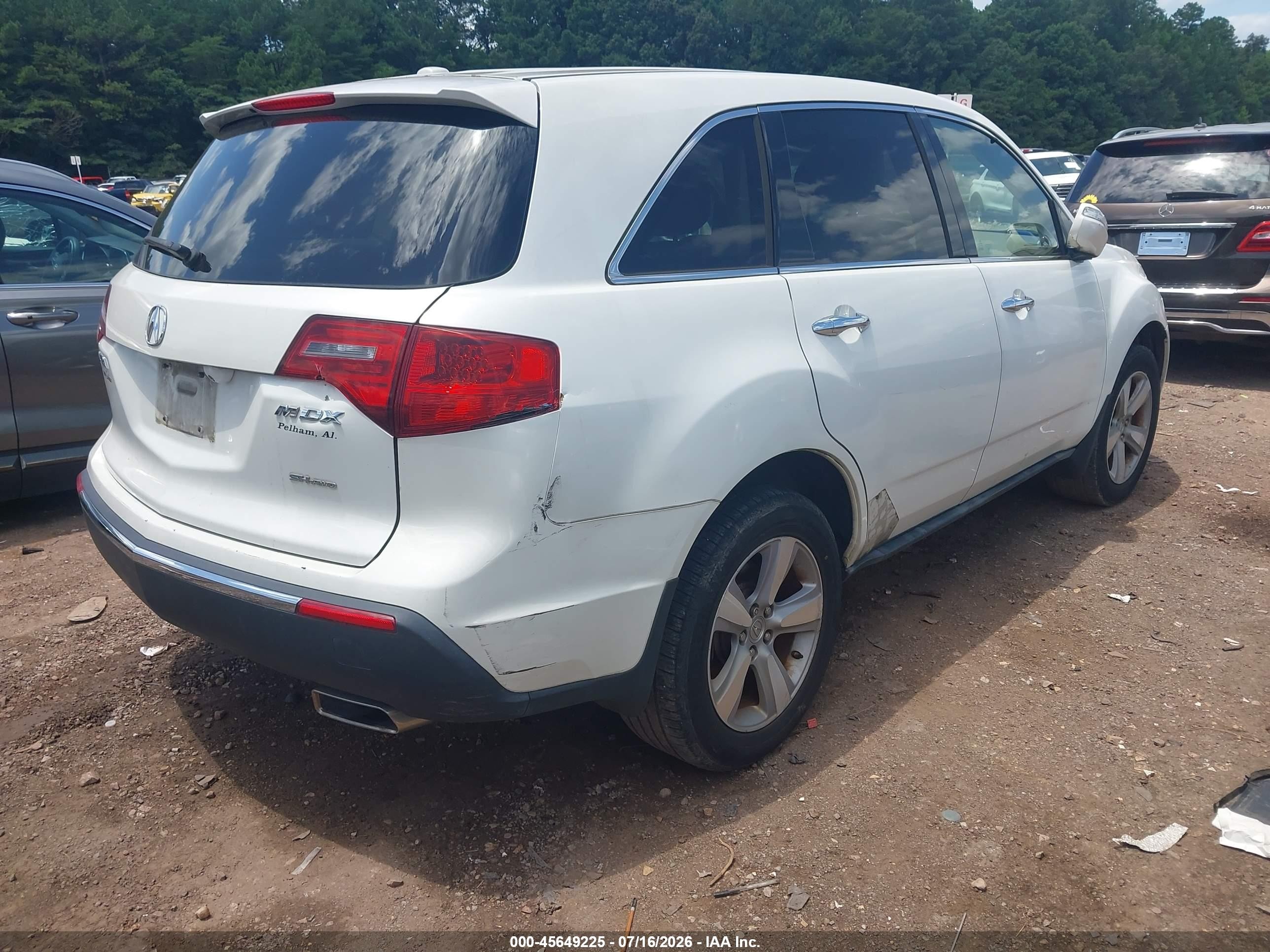 2011 Acura Mdx Technology Package White vin: 2HNYD2H68BH532312