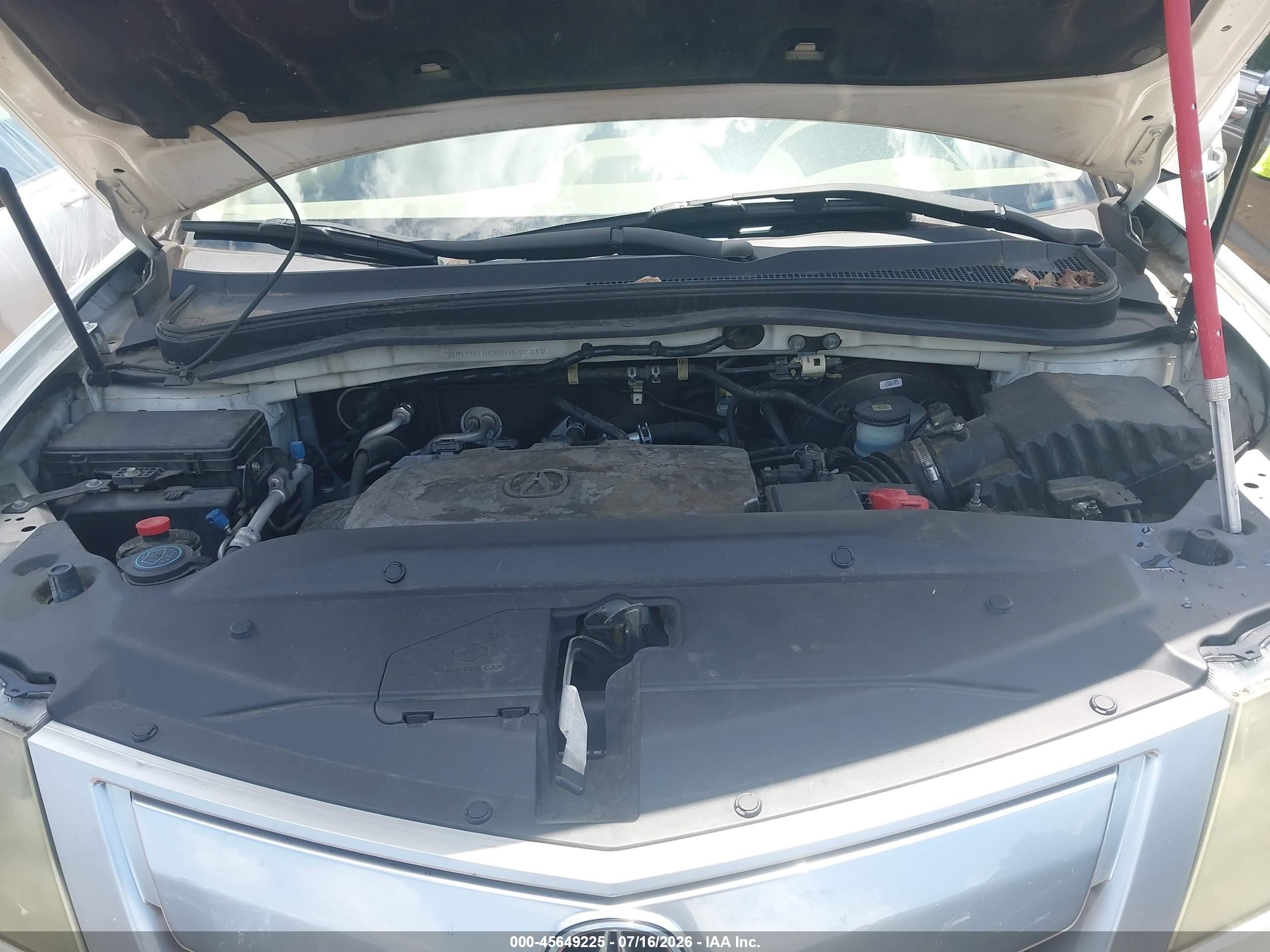 2011 Acura Mdx Technology Package White vin: 2HNYD2H68BH532312
