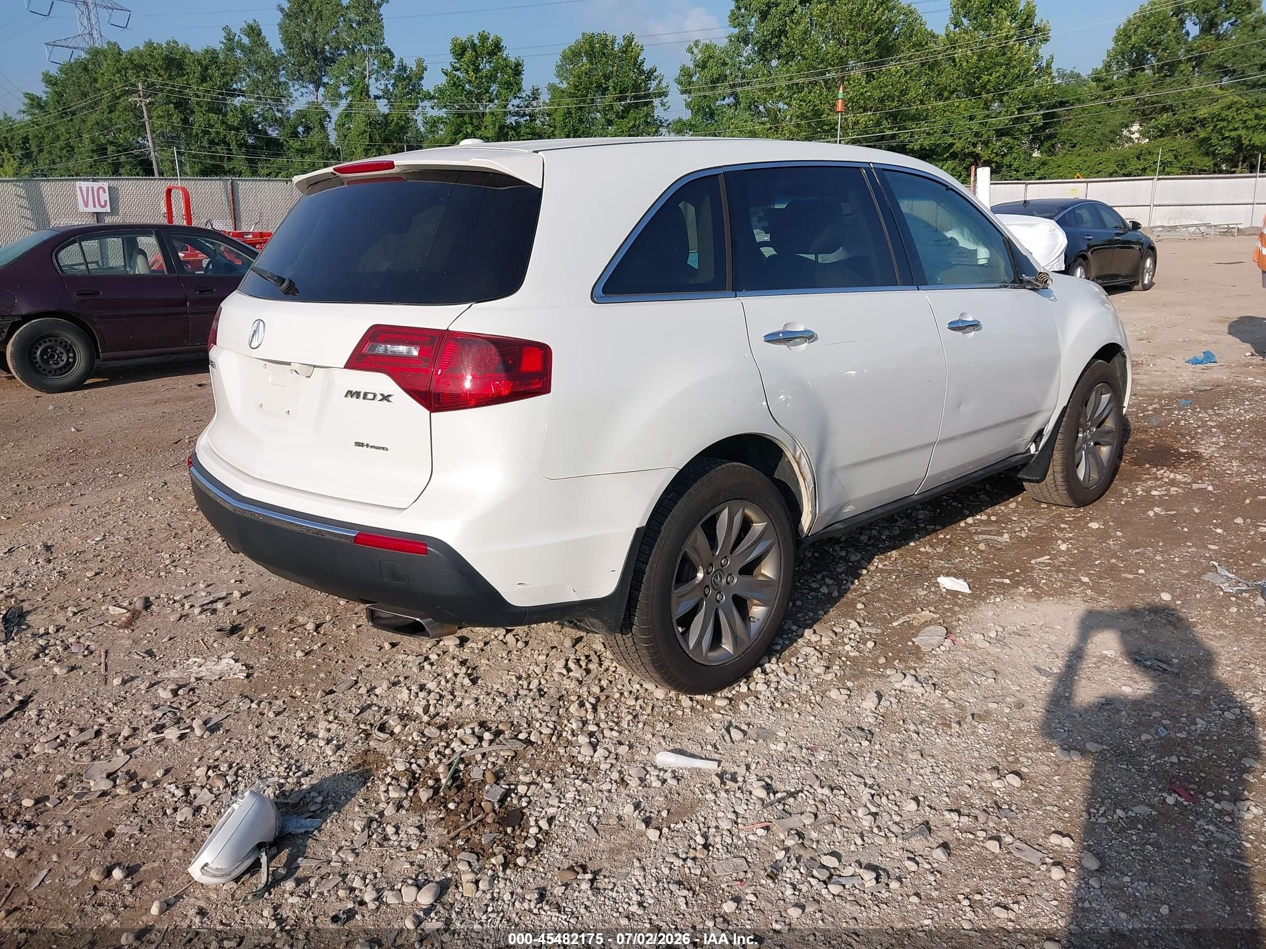 2012 Acura Mdx Advance Package White vin: 2HNYD2H68CH539844