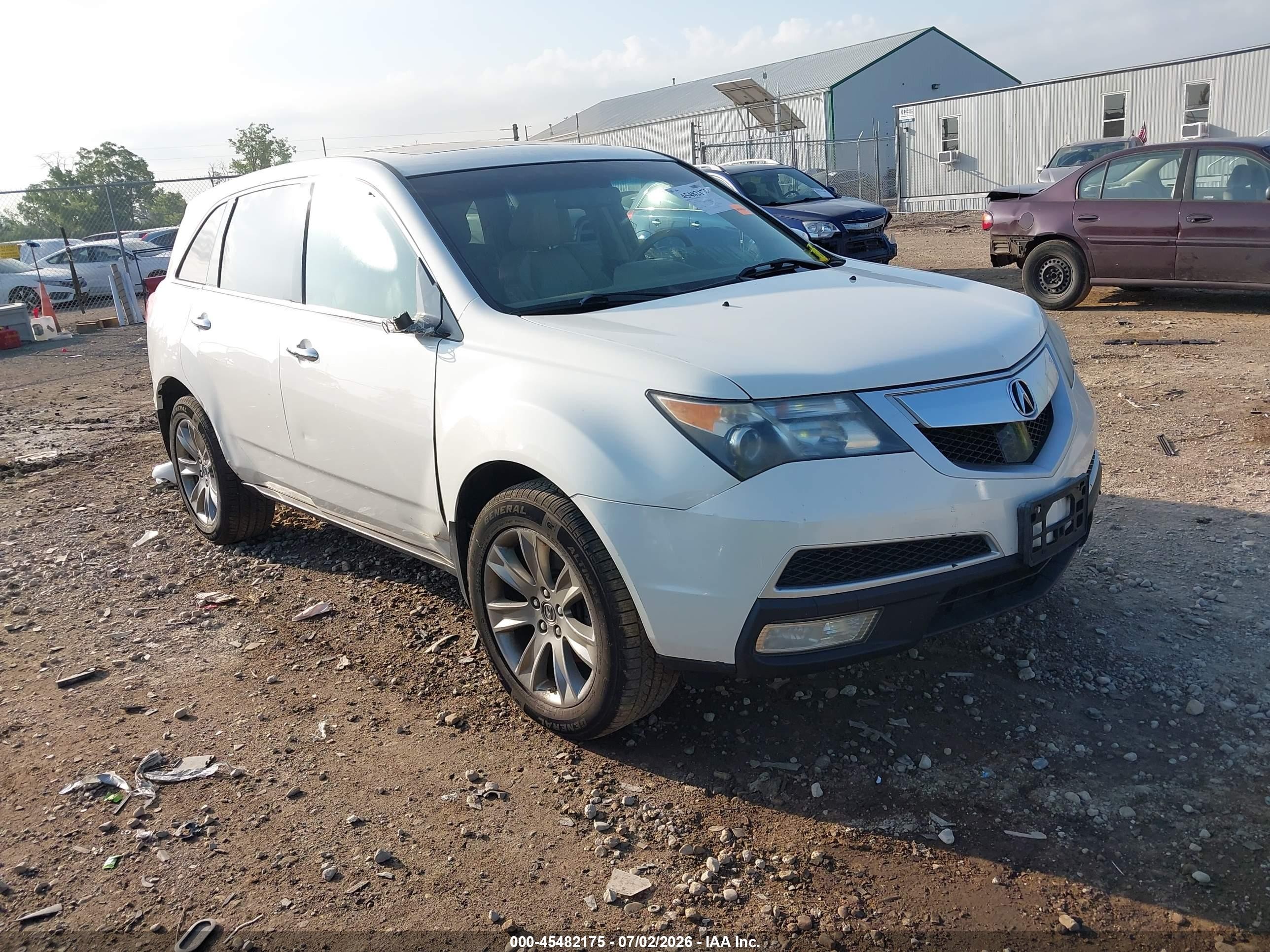 2012 Acura Mdx Advance Package White vin: 2HNYD2H68CH539844