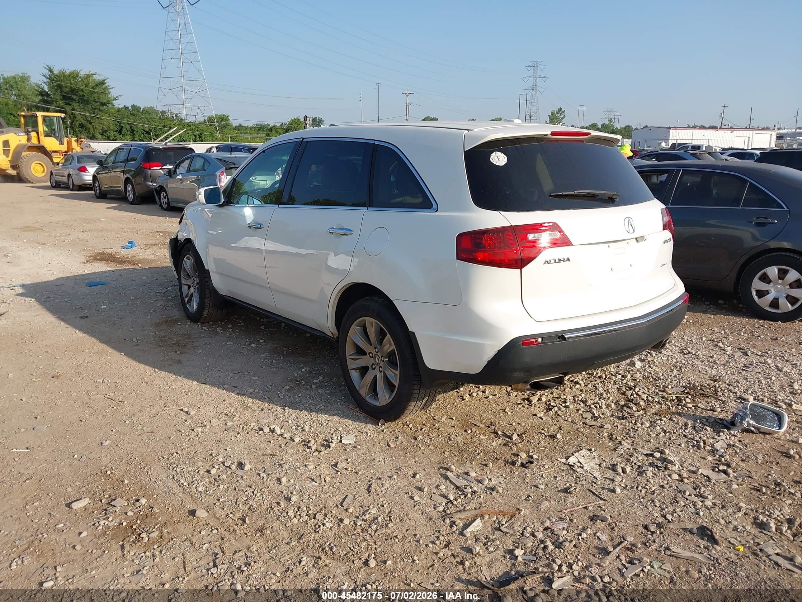 2012 Acura Mdx Advance Package White vin: 2HNYD2H68CH539844