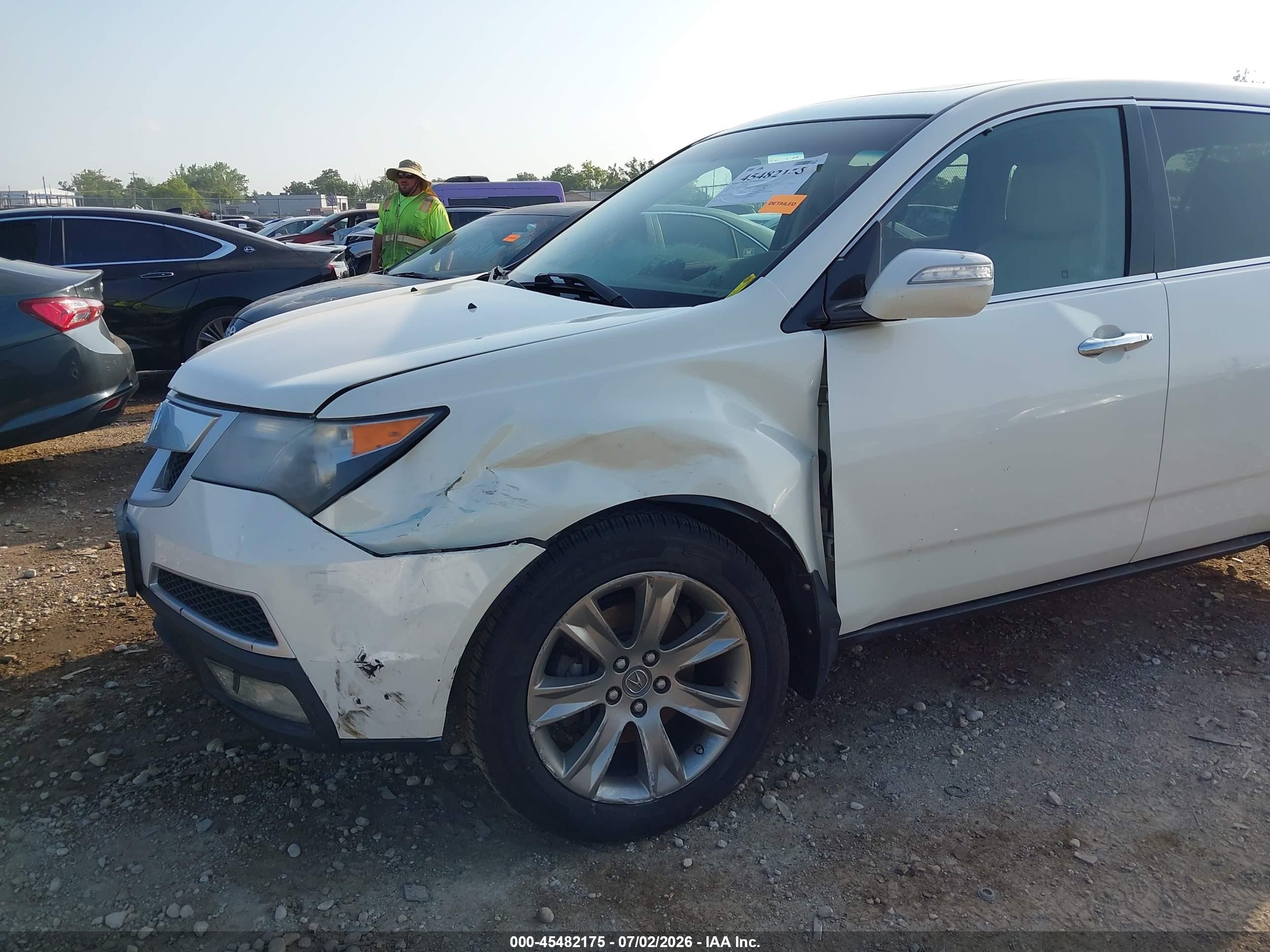 2012 Acura Mdx Advance Package White vin: 2HNYD2H68CH539844