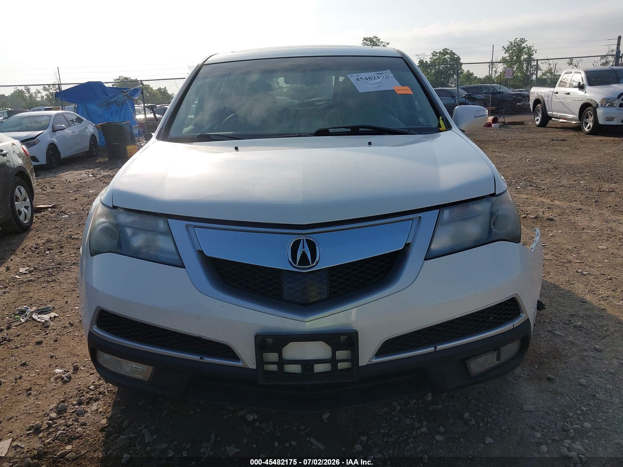 2012 Acura Mdx Advance Package White vin: 2HNYD2H68CH539844