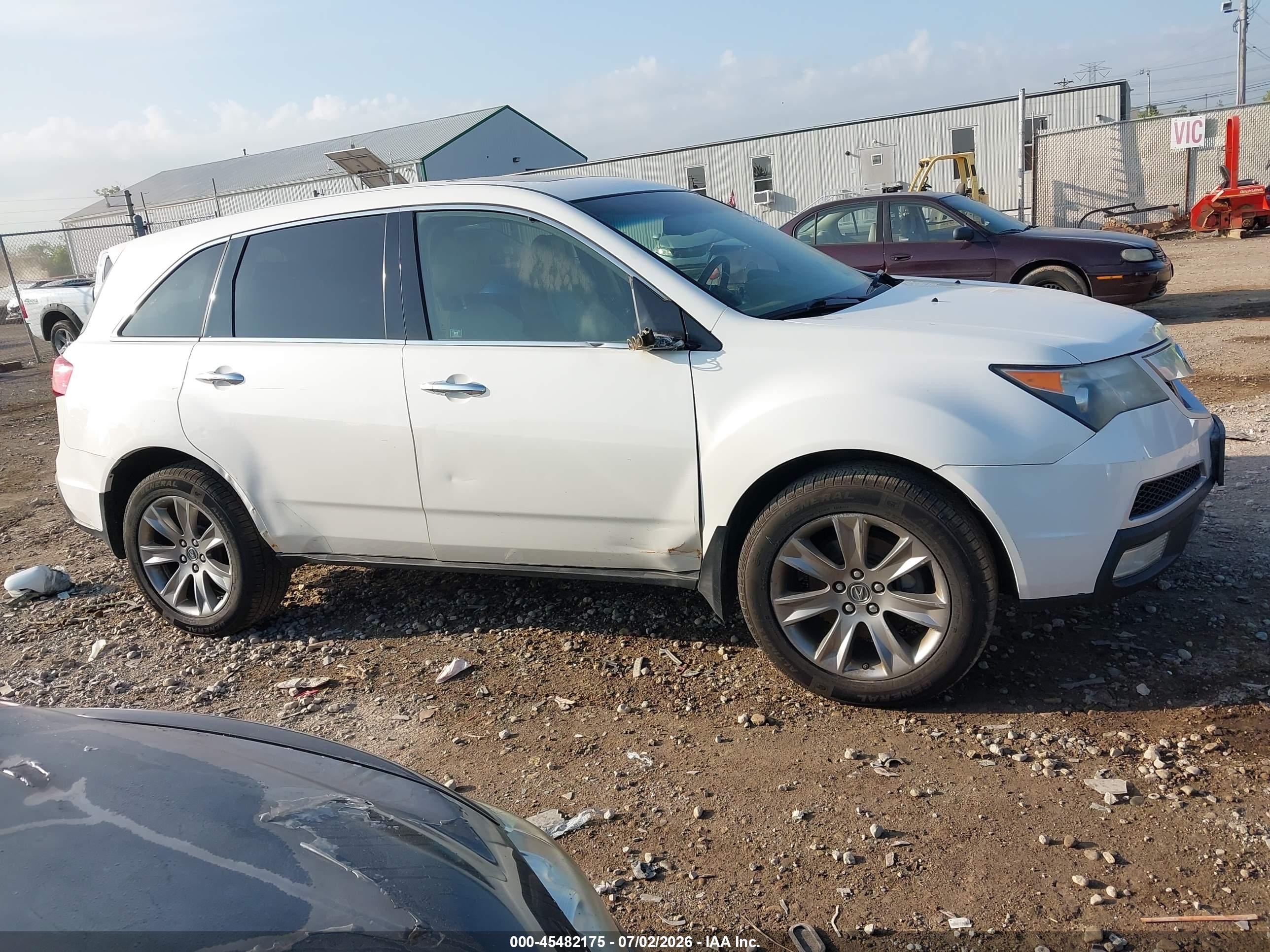2012 Acura Mdx Advance Package White vin: 2HNYD2H68CH539844